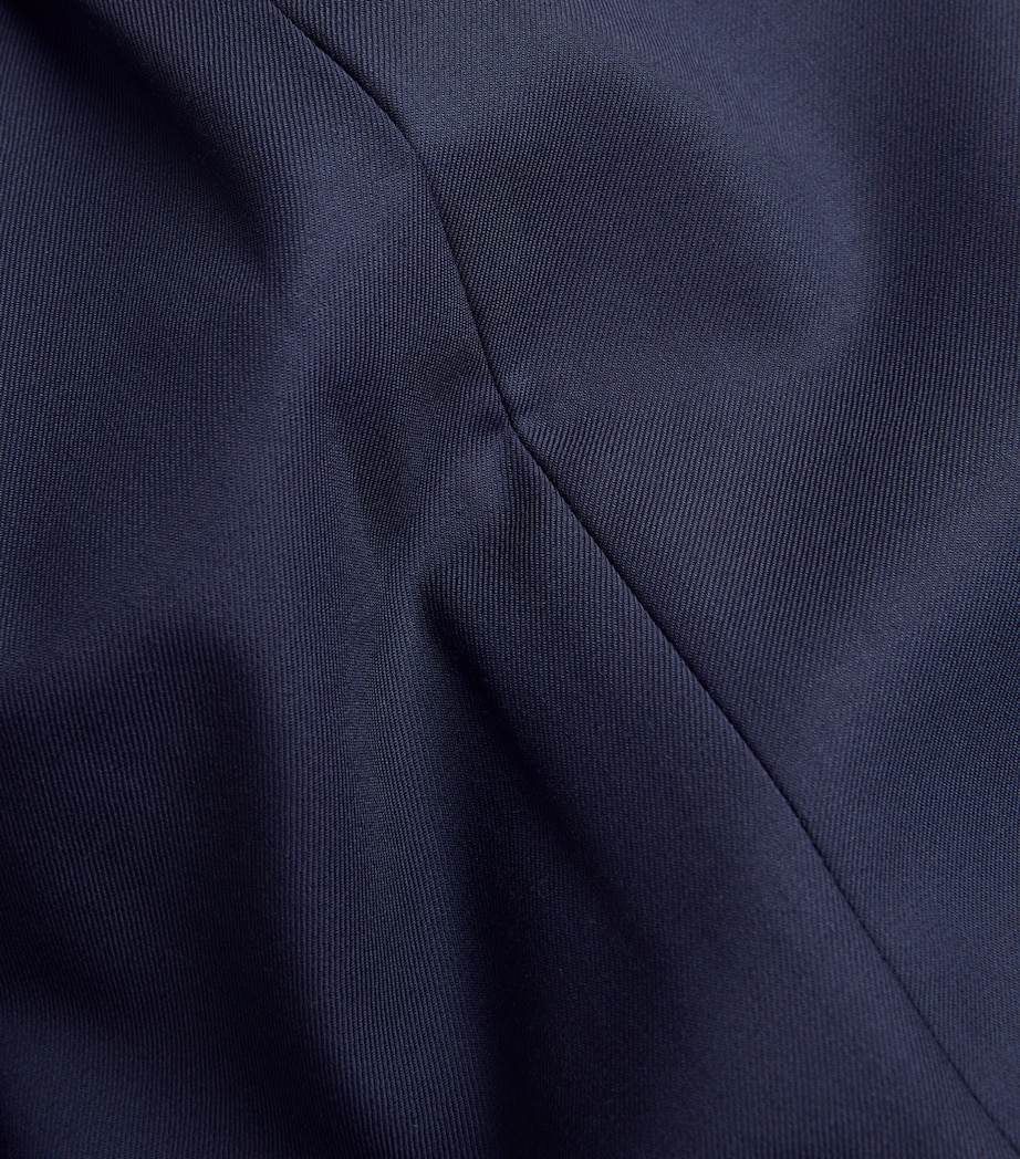 Ralph Lauren Purple Label Mens Wool Serge Straight Trousers Navy Image 12