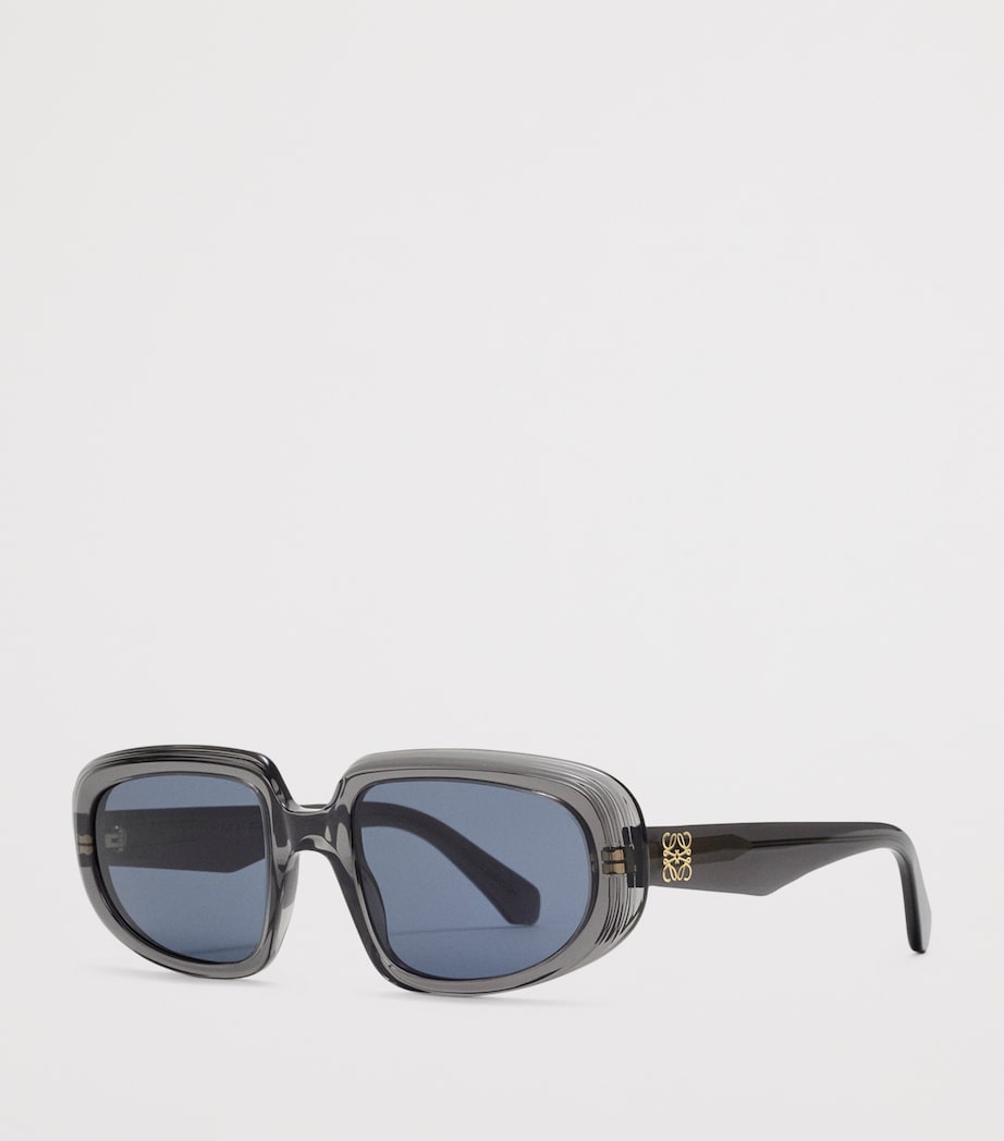 LOEWE Rectangular Steps Sunglasses Transparent Asphalt Image 2