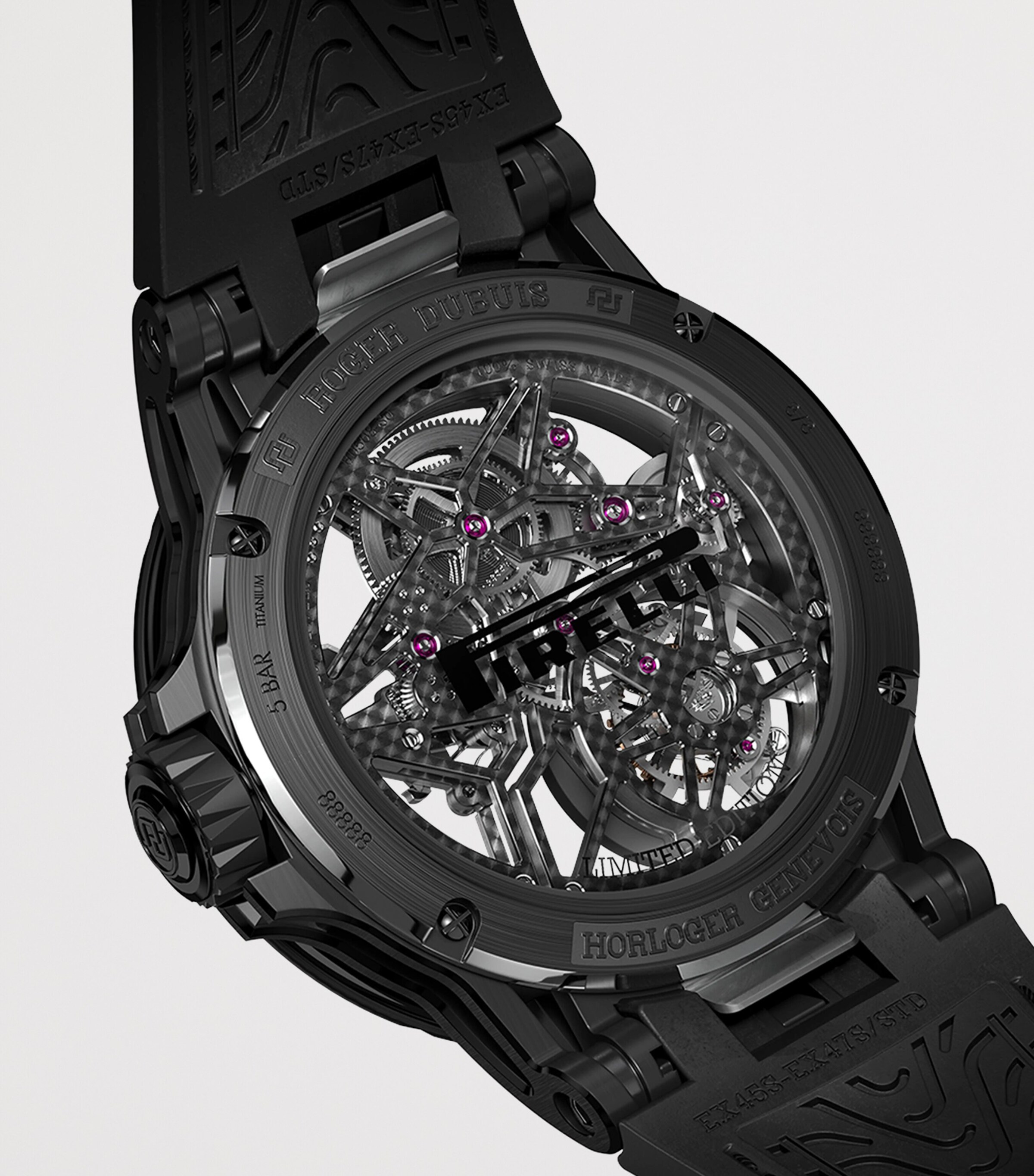 x Pirelli Titanium Excalibur Spider Watch 45mm BLACK Image 4