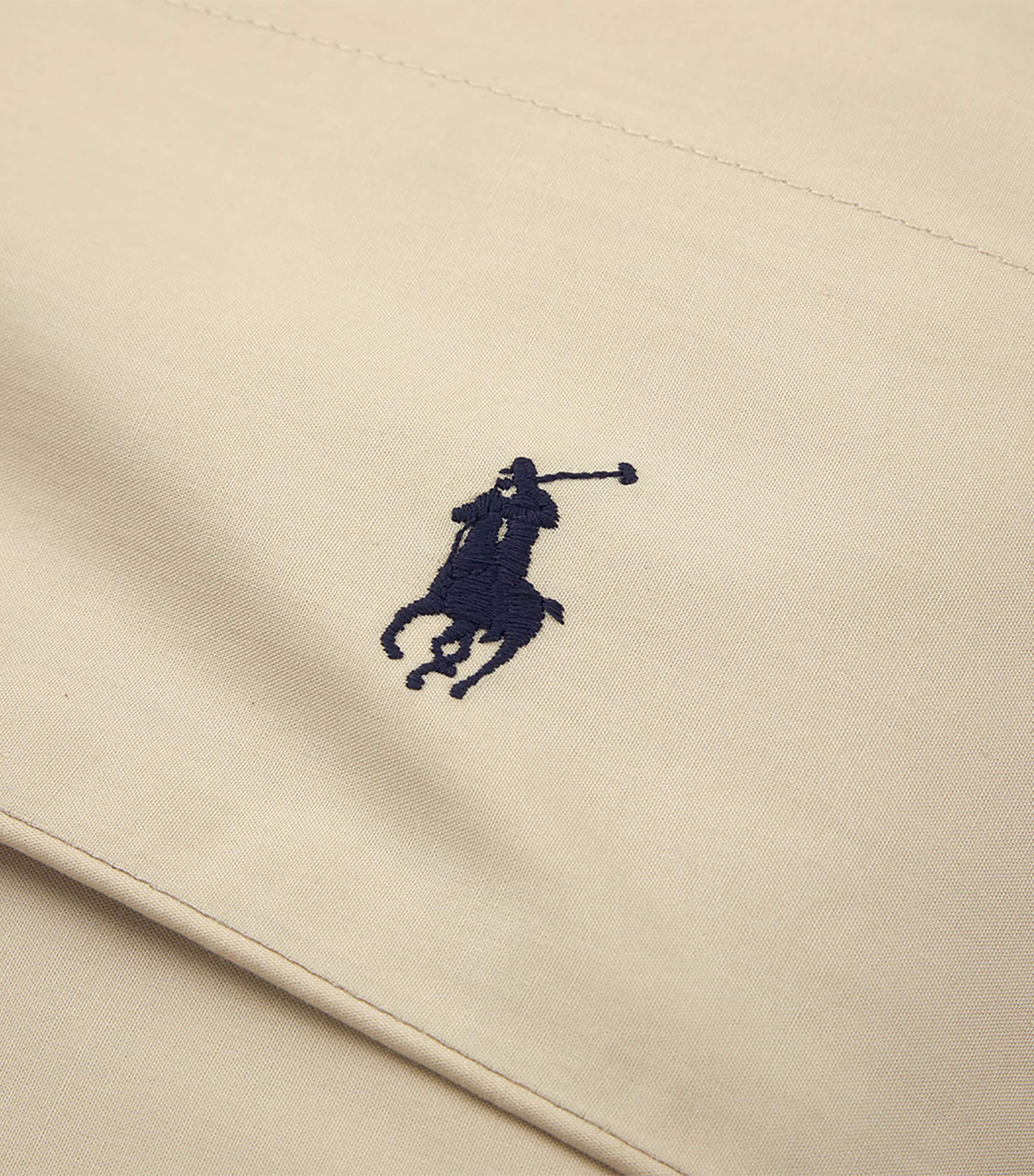 Ralph Lauren Home Cotton Player Super King Flat Sheet (270cm x 280cm) Paleoak Image 3