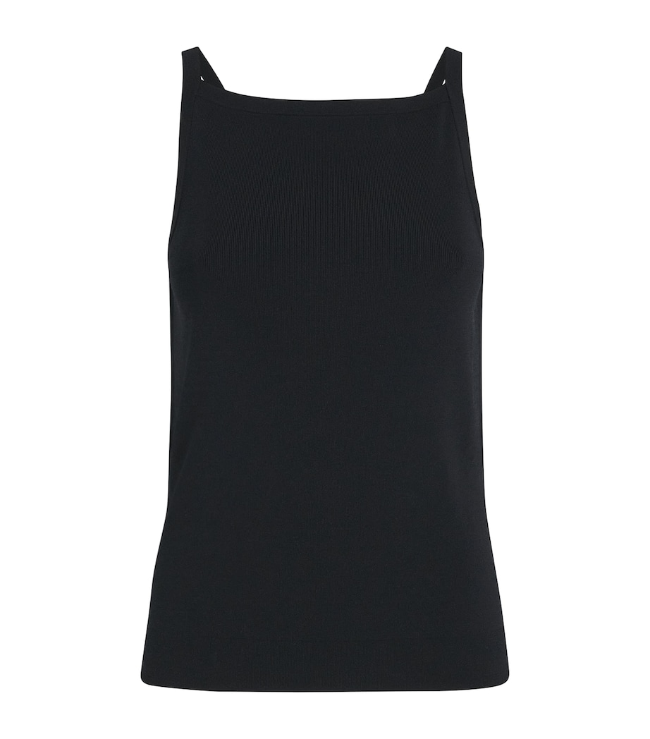 Stretch-Knit Vest Top BLACK Image 1