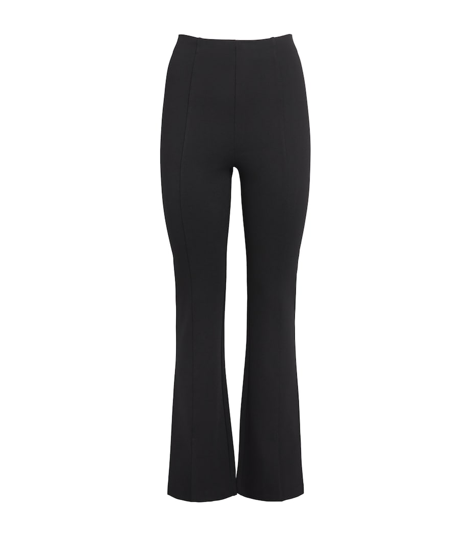 Maje Womens Flared Slit Trousers Black Image 1
