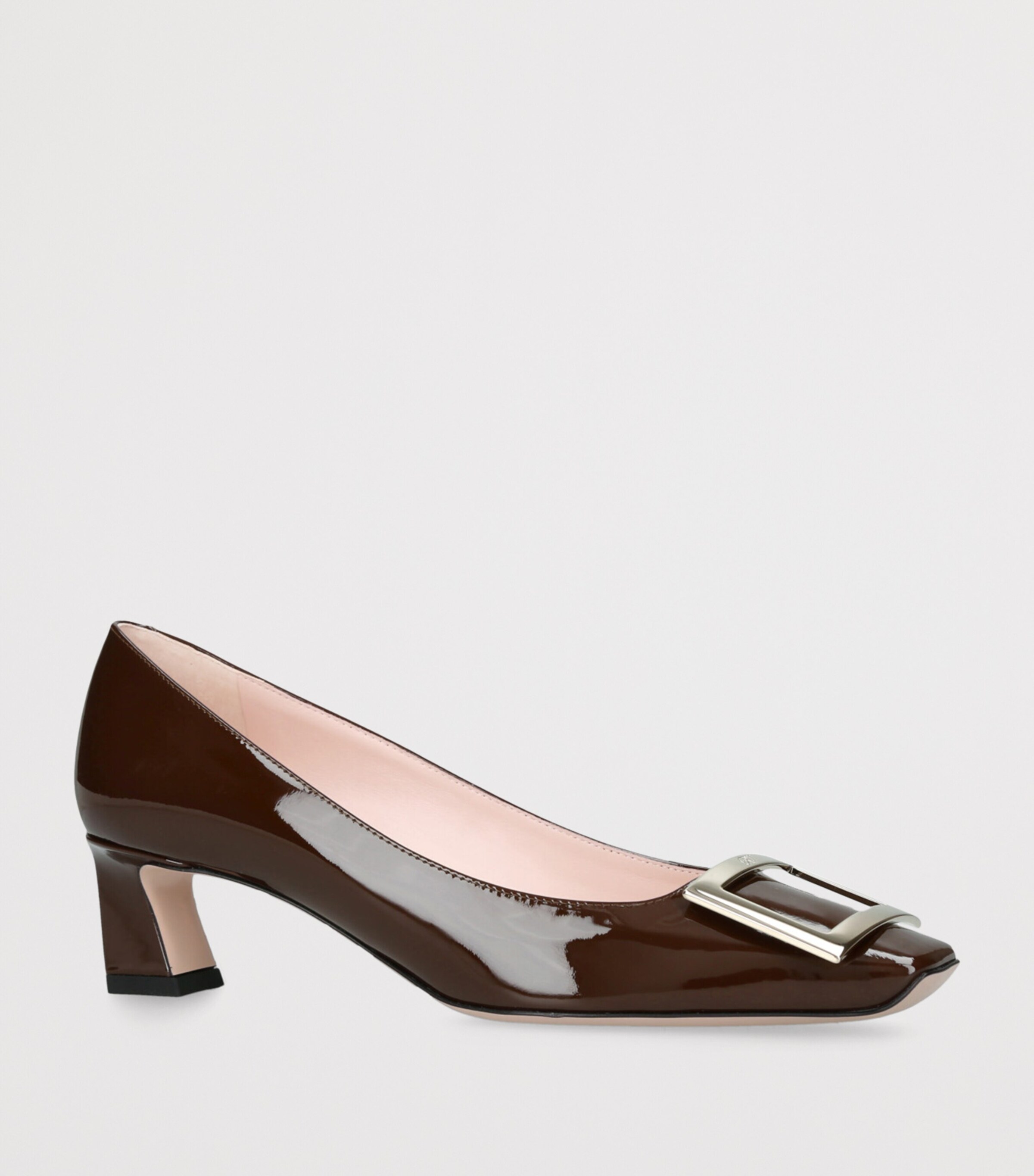 Patent Leather Belle Vivier Trompette Pumps 45 BROWN Image 3