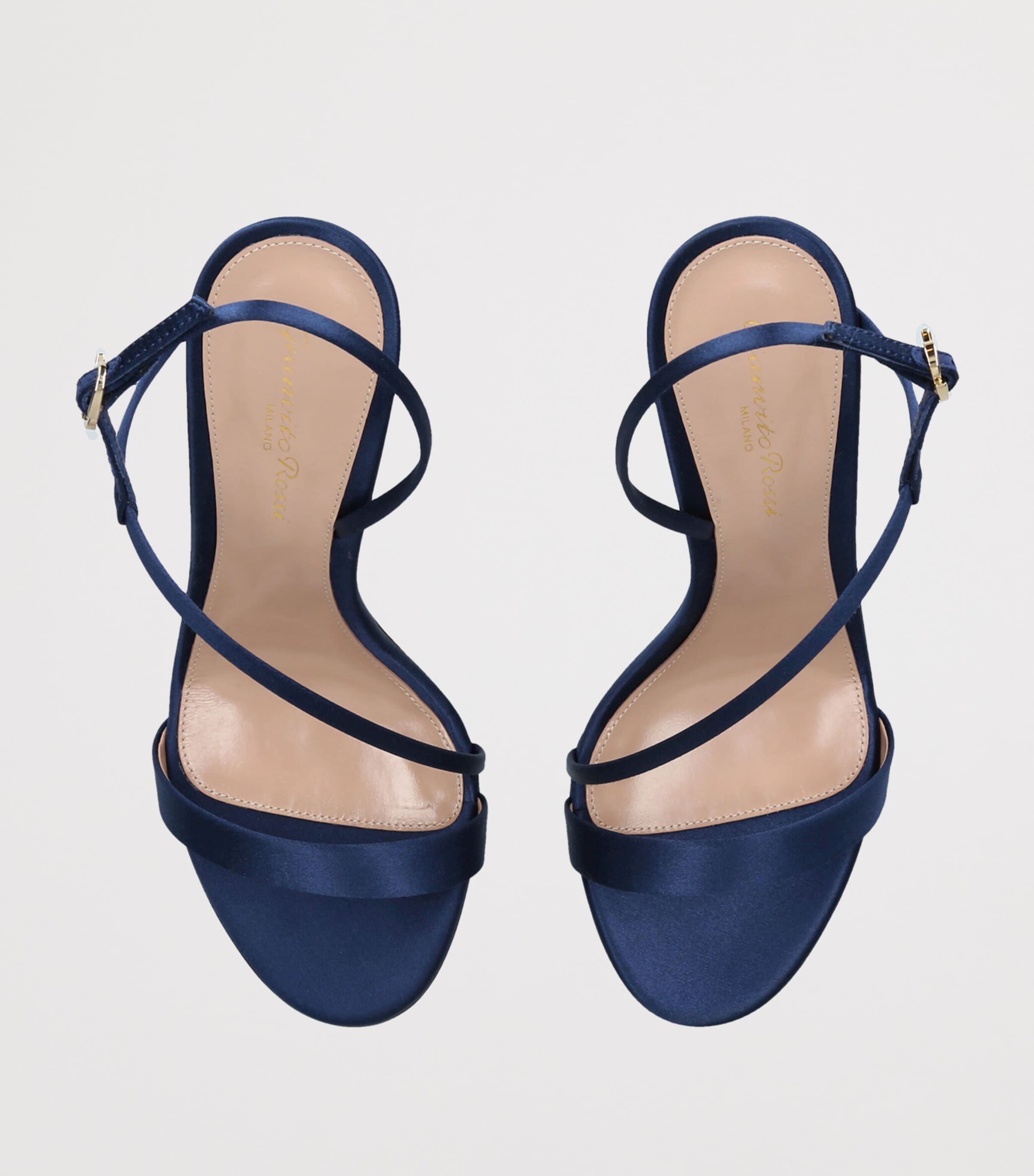 Gianvito Rossi Satin Manhattan Heeled Sandals 95 Denim Image 3
