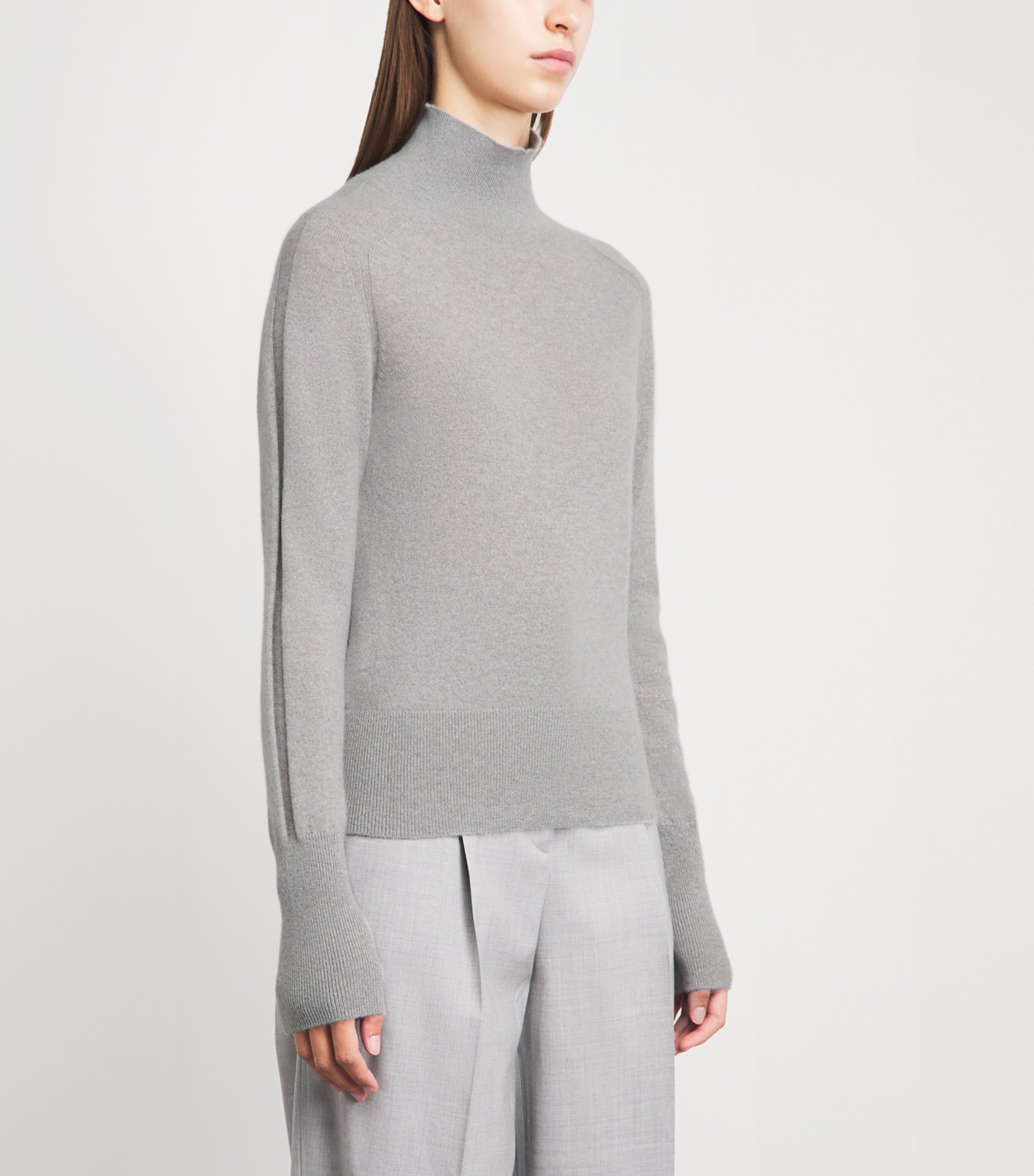 Joseph White Cashmere Oxna Funnel-Neck Sweater | Harrods AU