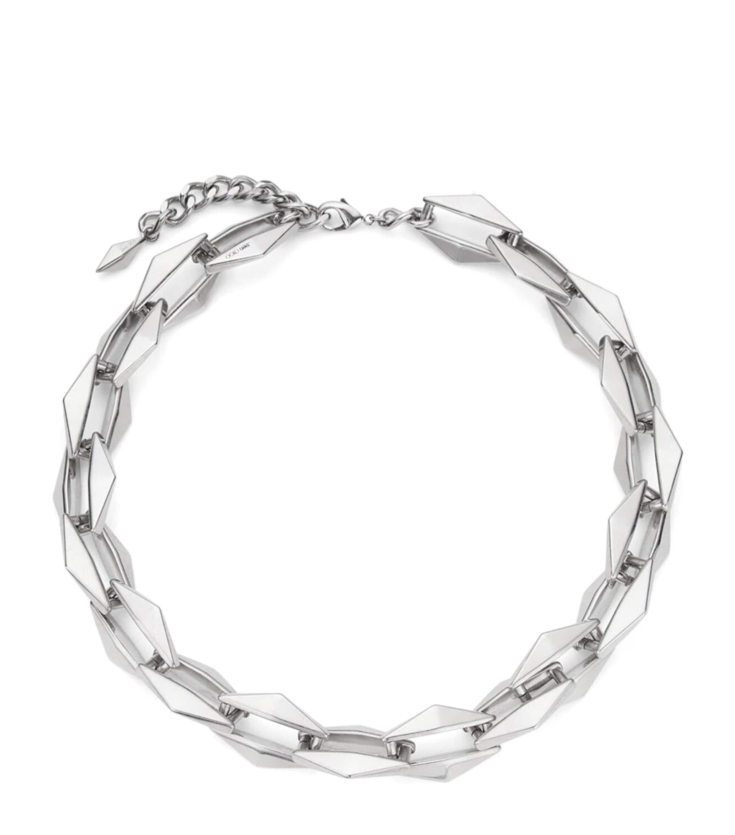 Jimmy Choo 'linkage De Diamant' Necklace In Silver