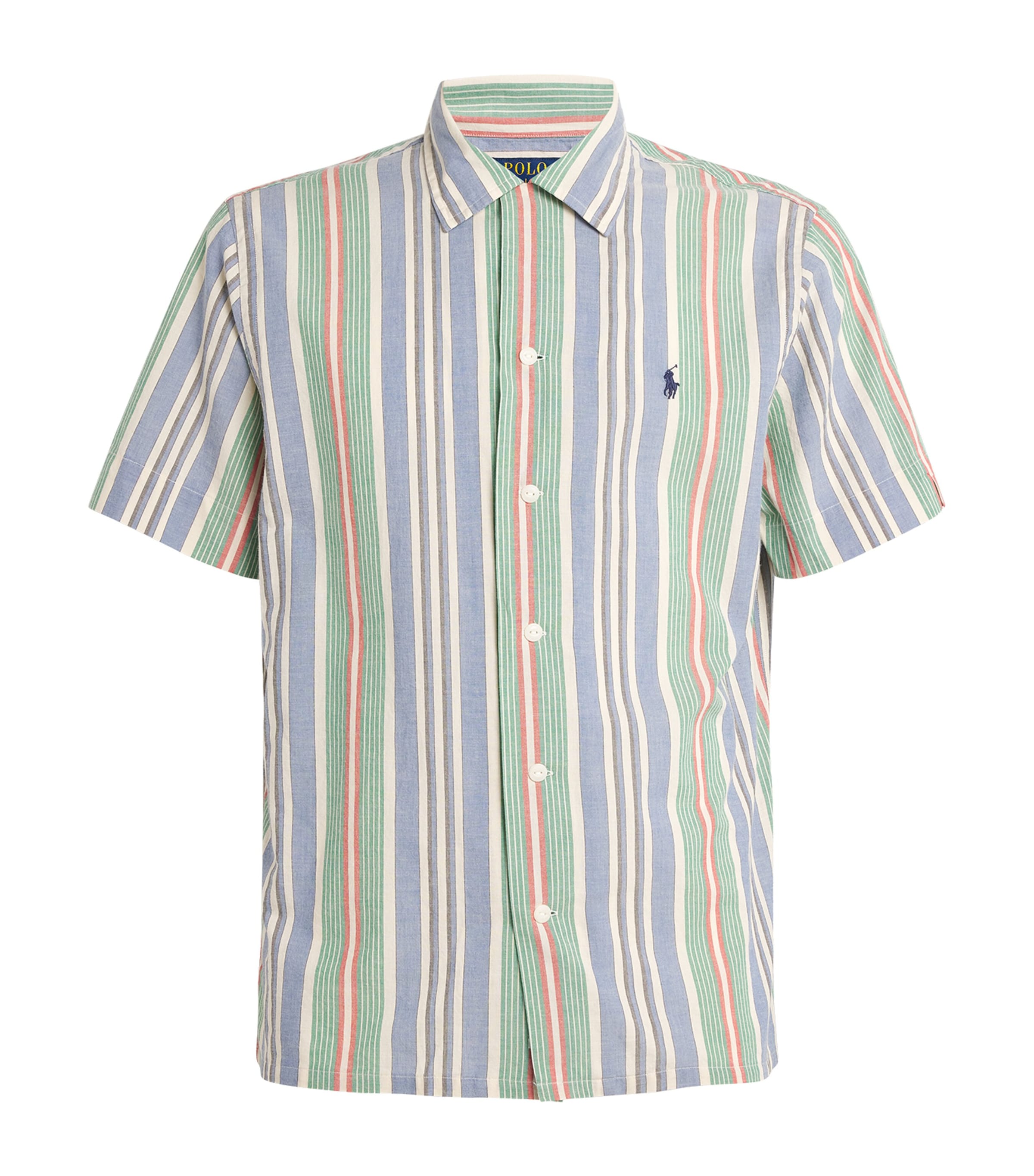 Polo Ralph Lauren Cotton Chambray Stripe Cuban Shirt