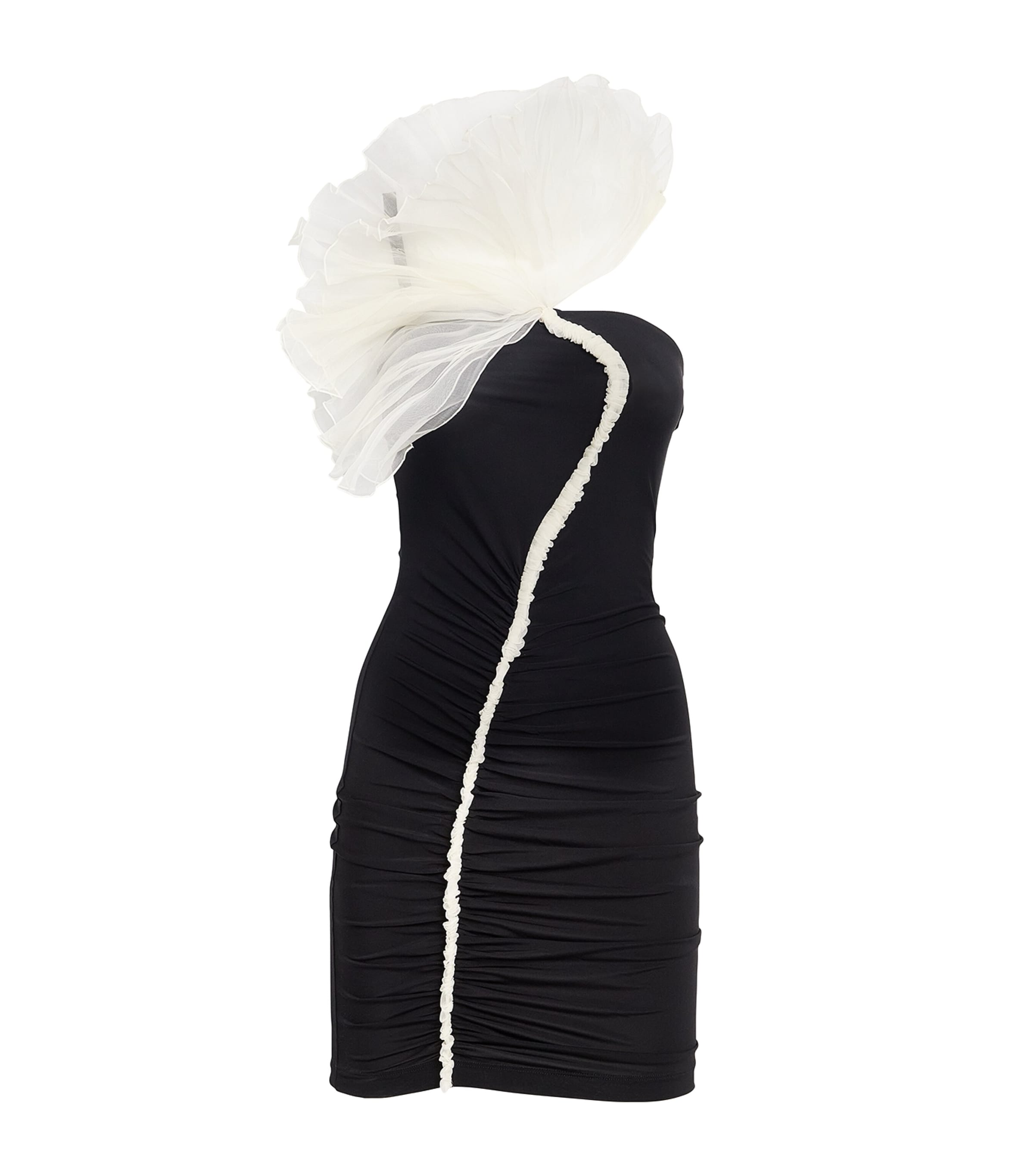 Shop Nensi Dojaka Stretch-jersey Nora Mini Dress In Black