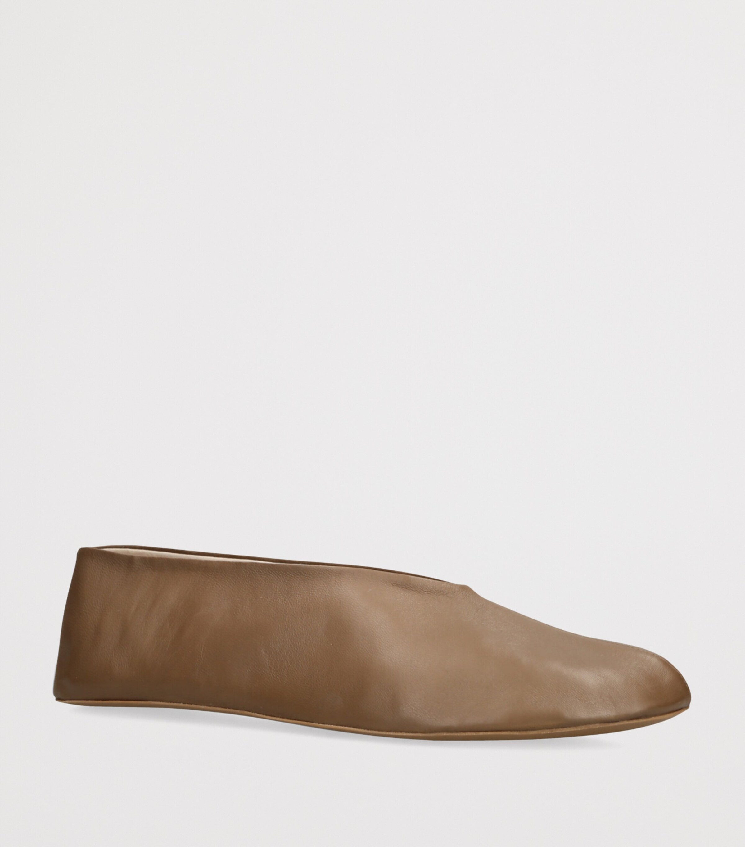 Nappa Leather Slip-On Shoes MID BROWN Image 3