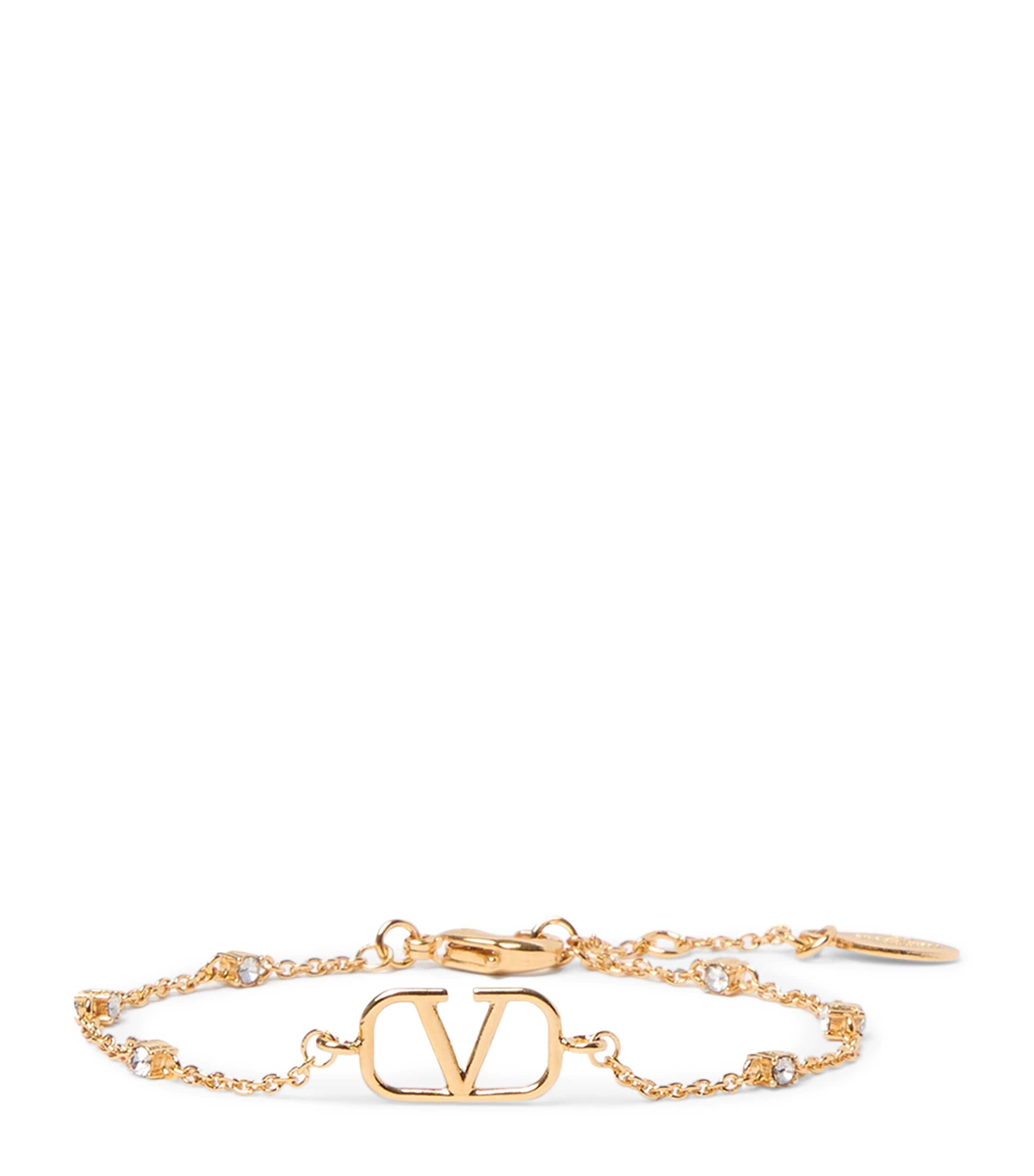 Valentino Garavani Mini Vlogo Signature Bracelet In Gold