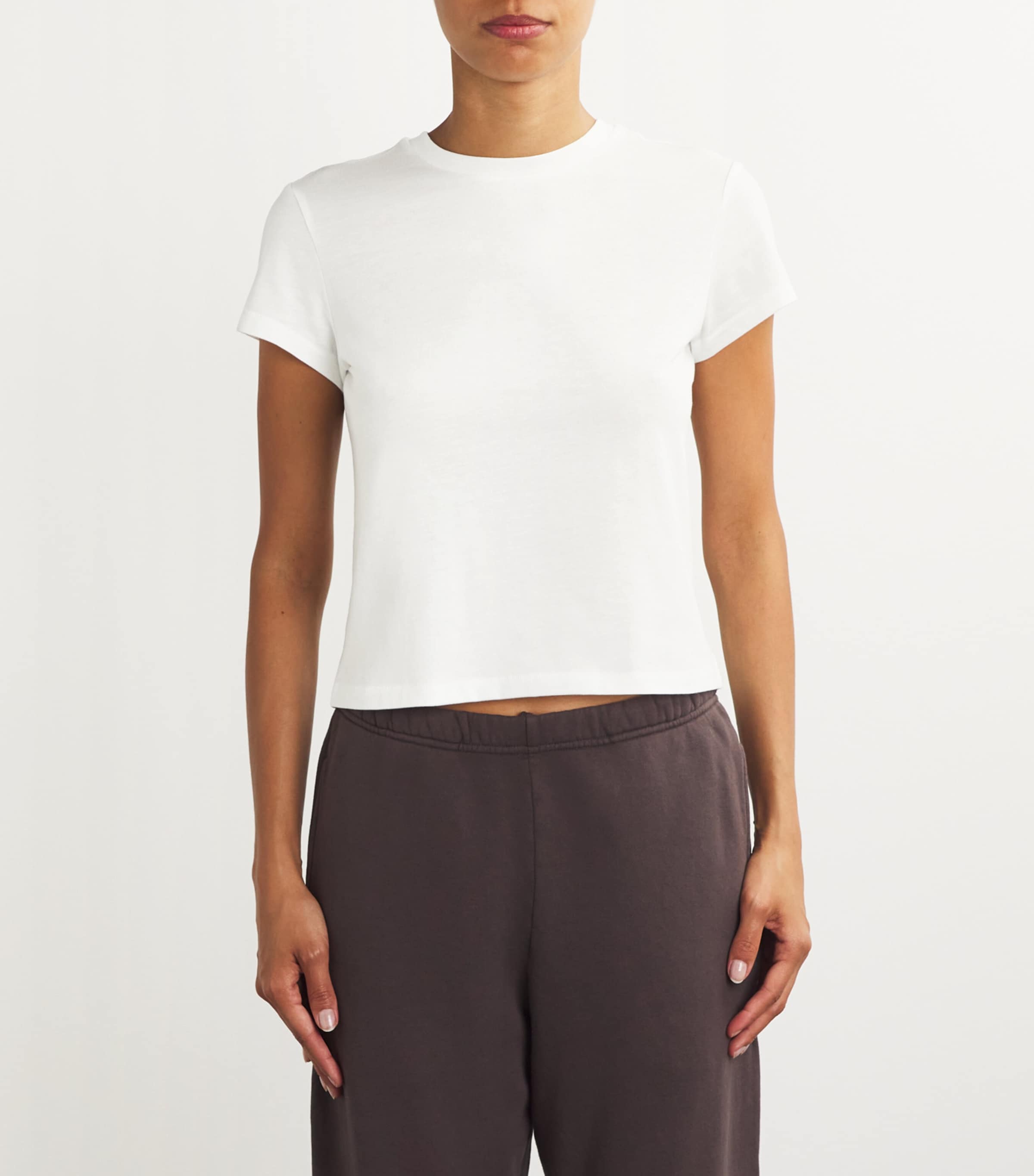 Skims Cotton-Blend Shrunken T-Shirt | Harrods US