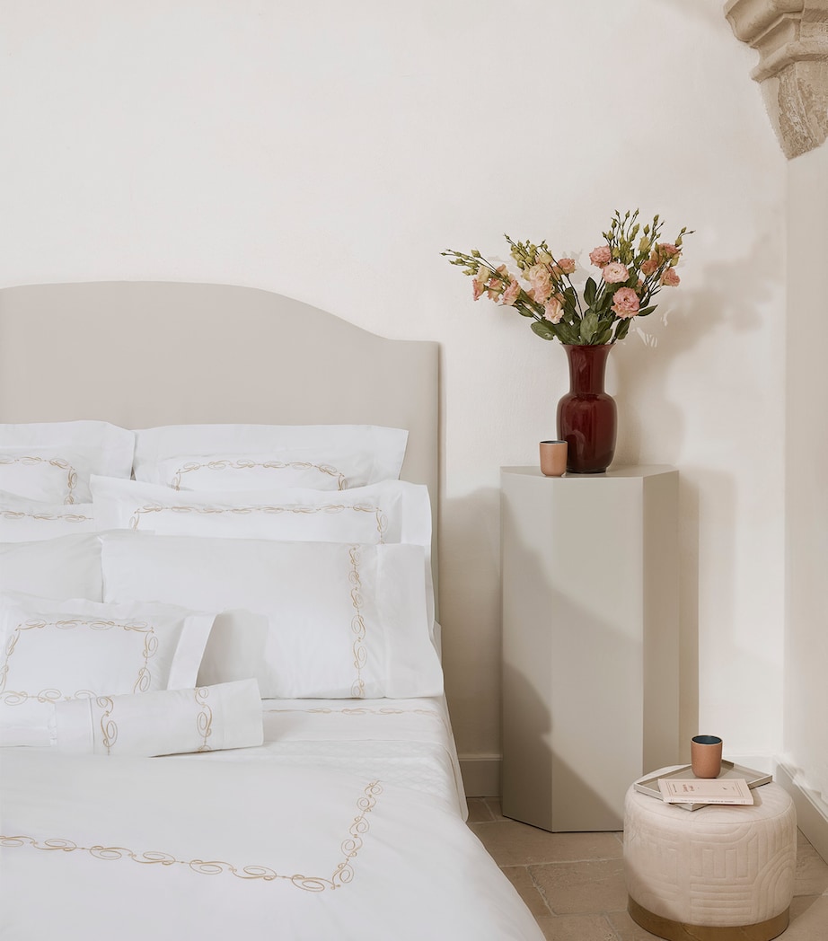 Icona King Duvet Cover (230cm x 220cm) WHITE/BEIGE Image 3