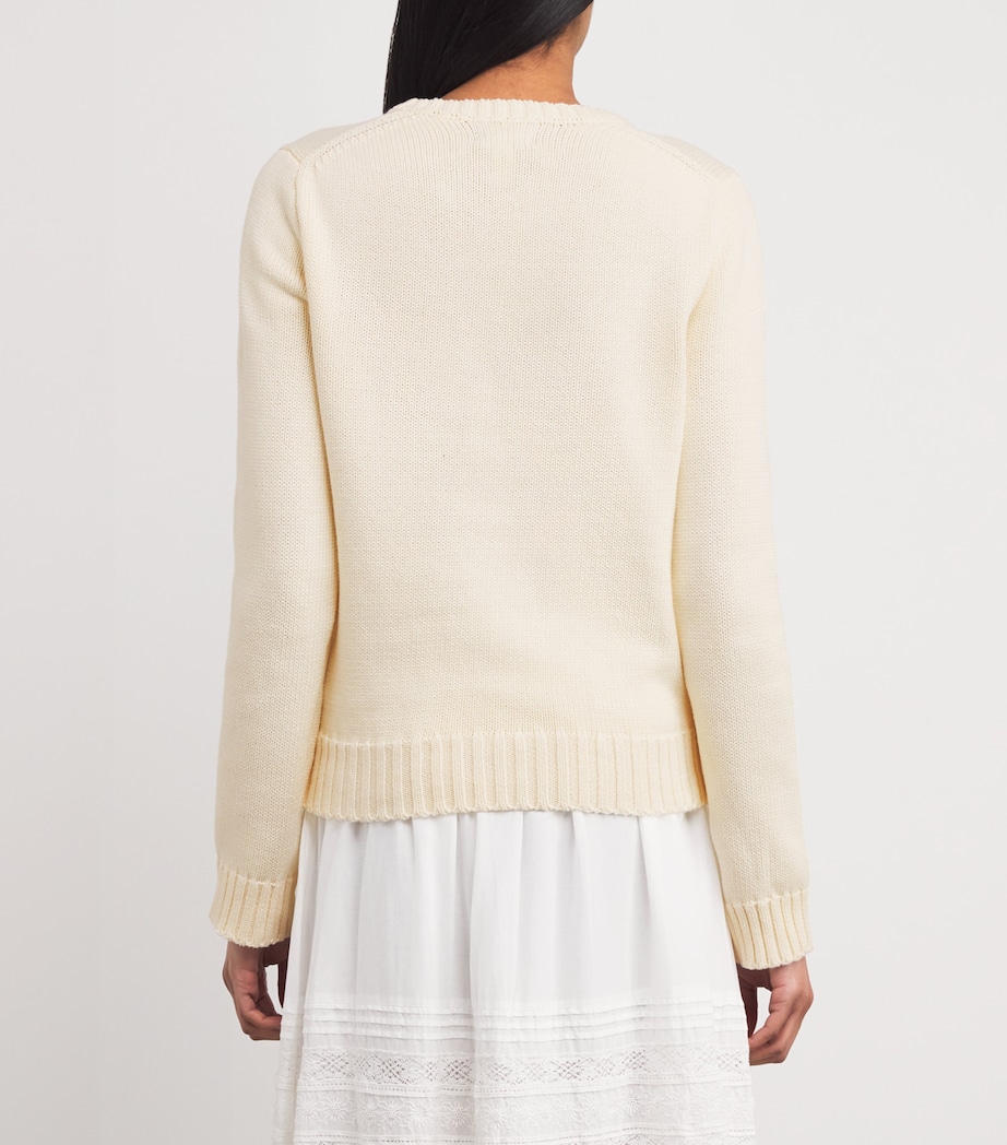 Cotton American Flag Sweater NATURAL Image 4