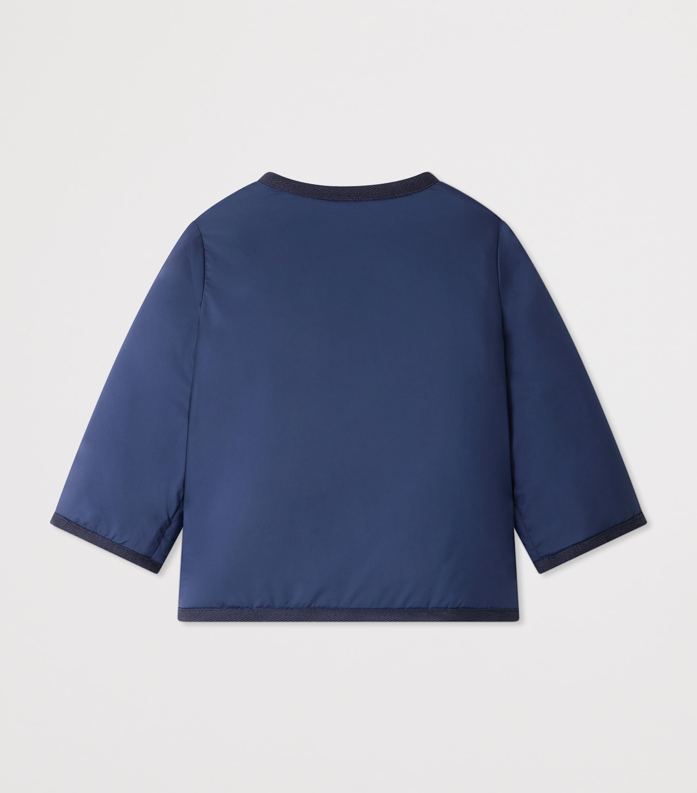 Bonpoint Reversible Faux Fur Jacket (6-18 Months) Marine Image 4