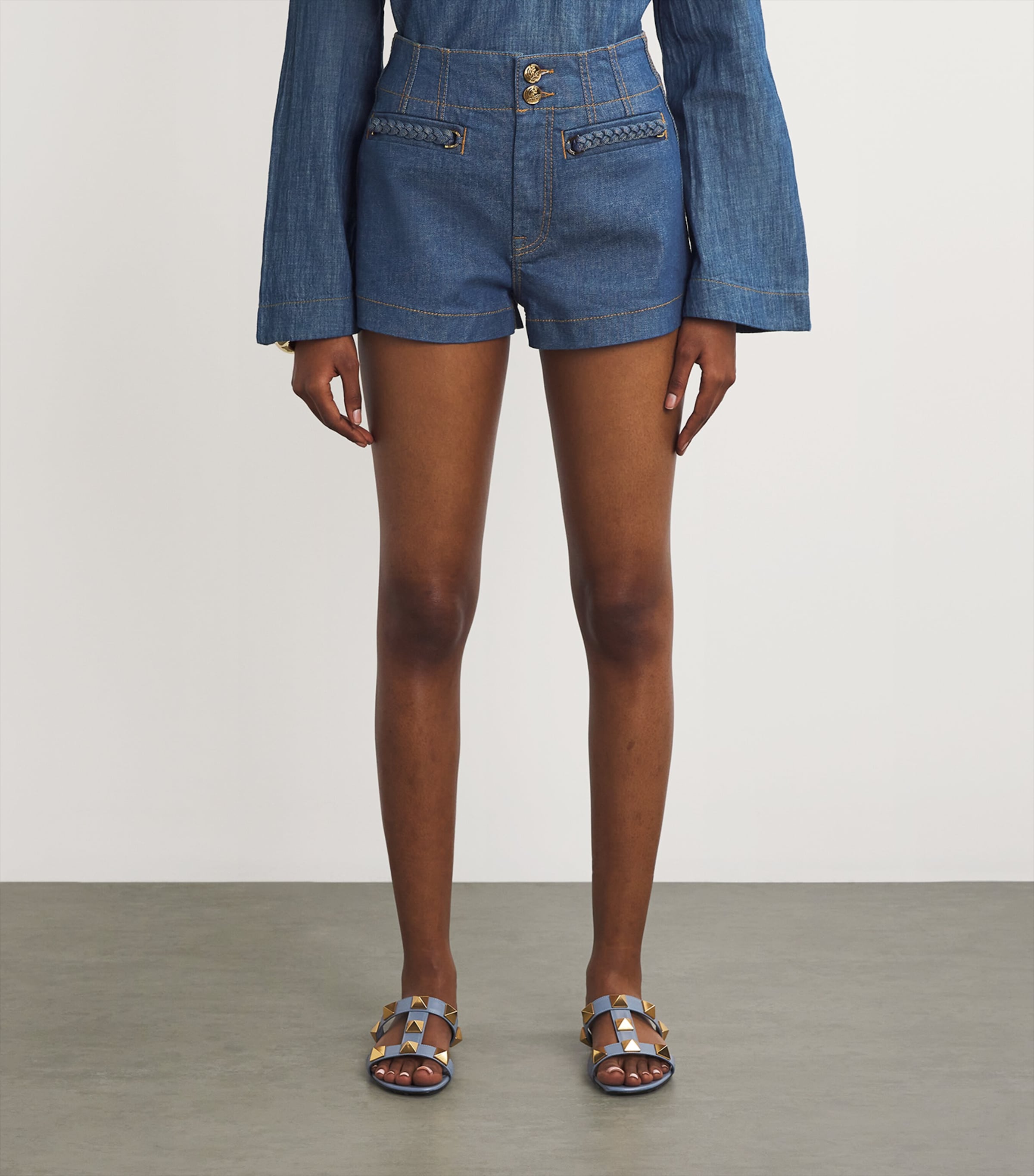 Zimmermann Wylie Denim Shorts | Harrods US