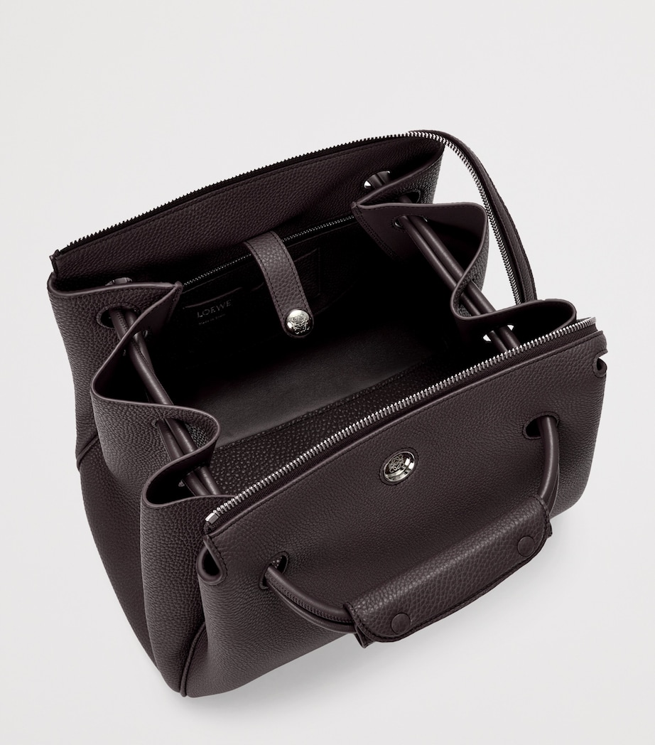 Medium Leather Madrid Shoulder Bag DARK EBONY Image 9