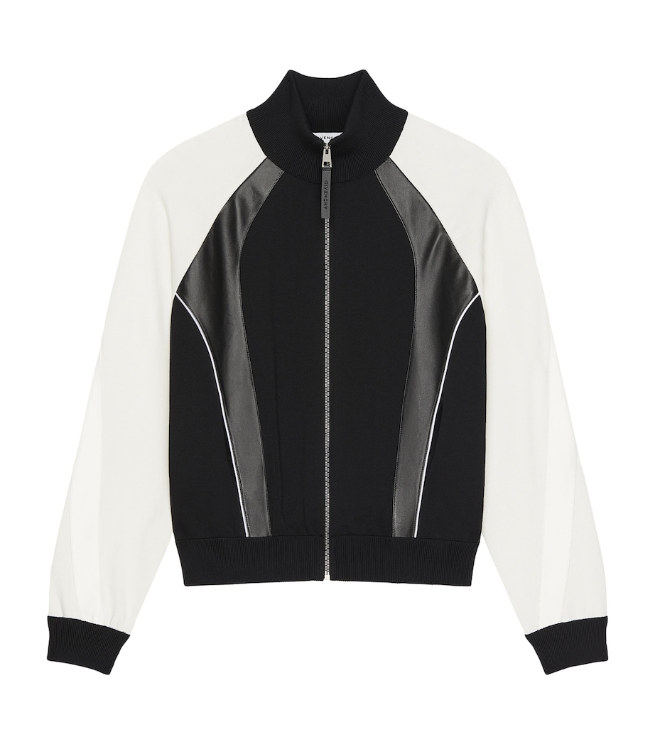 Givenchy Mens Cotton and Leather Blouson Jacket Image 1