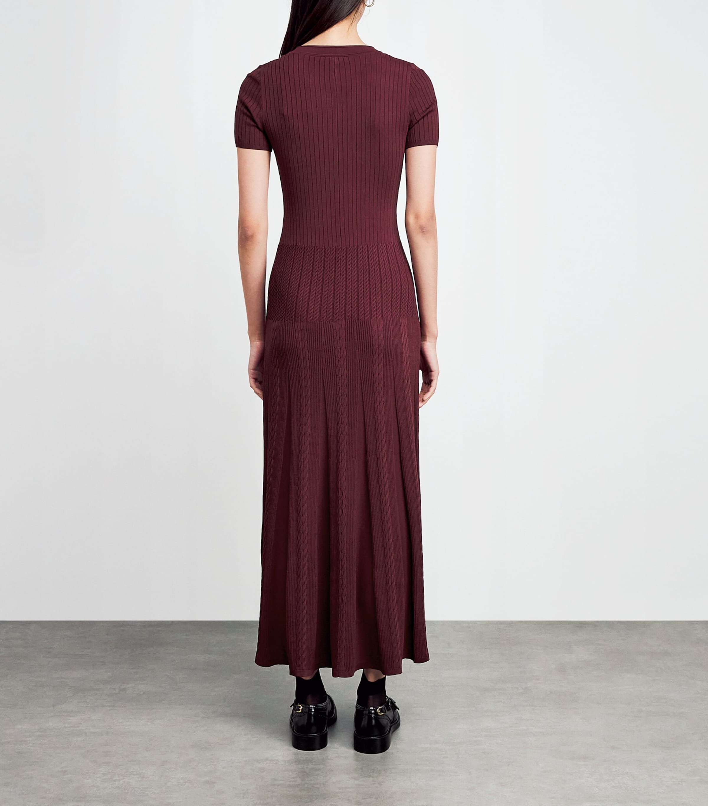 Knitted Midi Dress BORDEAUX Image 3