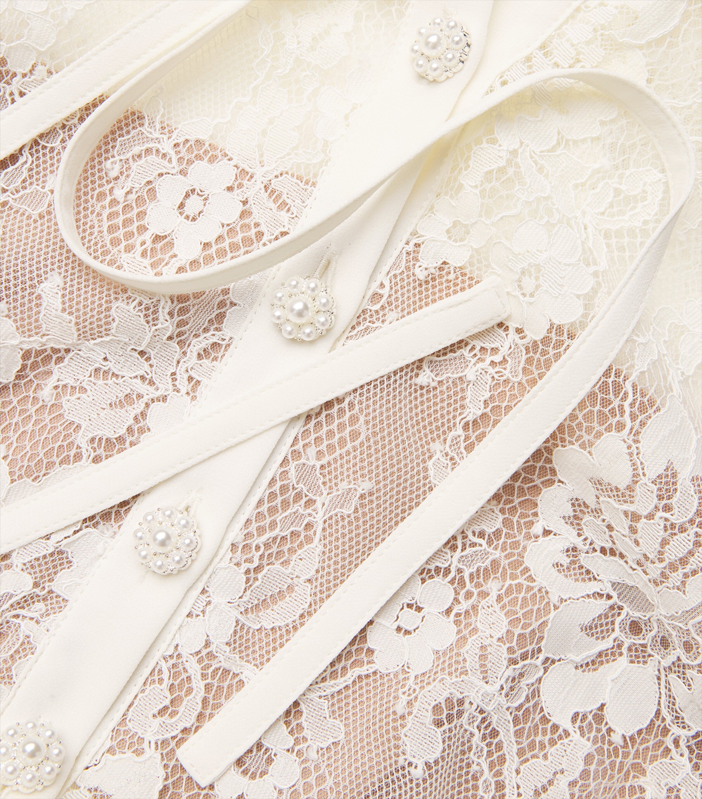 Lace Belted Maxi Dress WHITE Image 5