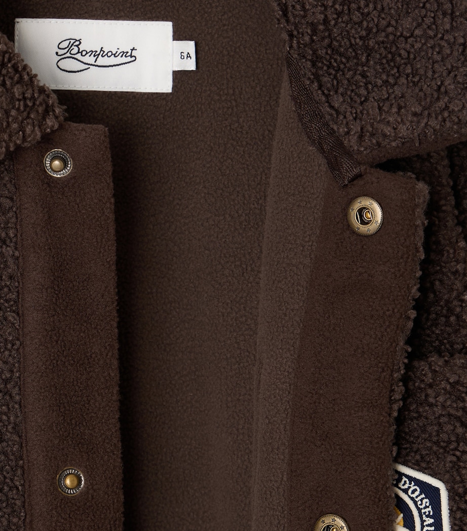 Bonpoint Teddy Collared Jacket (4-8 Years) Reglisse Image 4