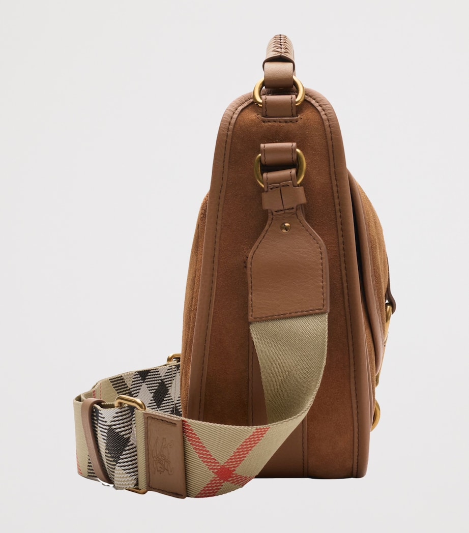 Small Calfskin B Clip Messenger Bag HAZEL Image 4