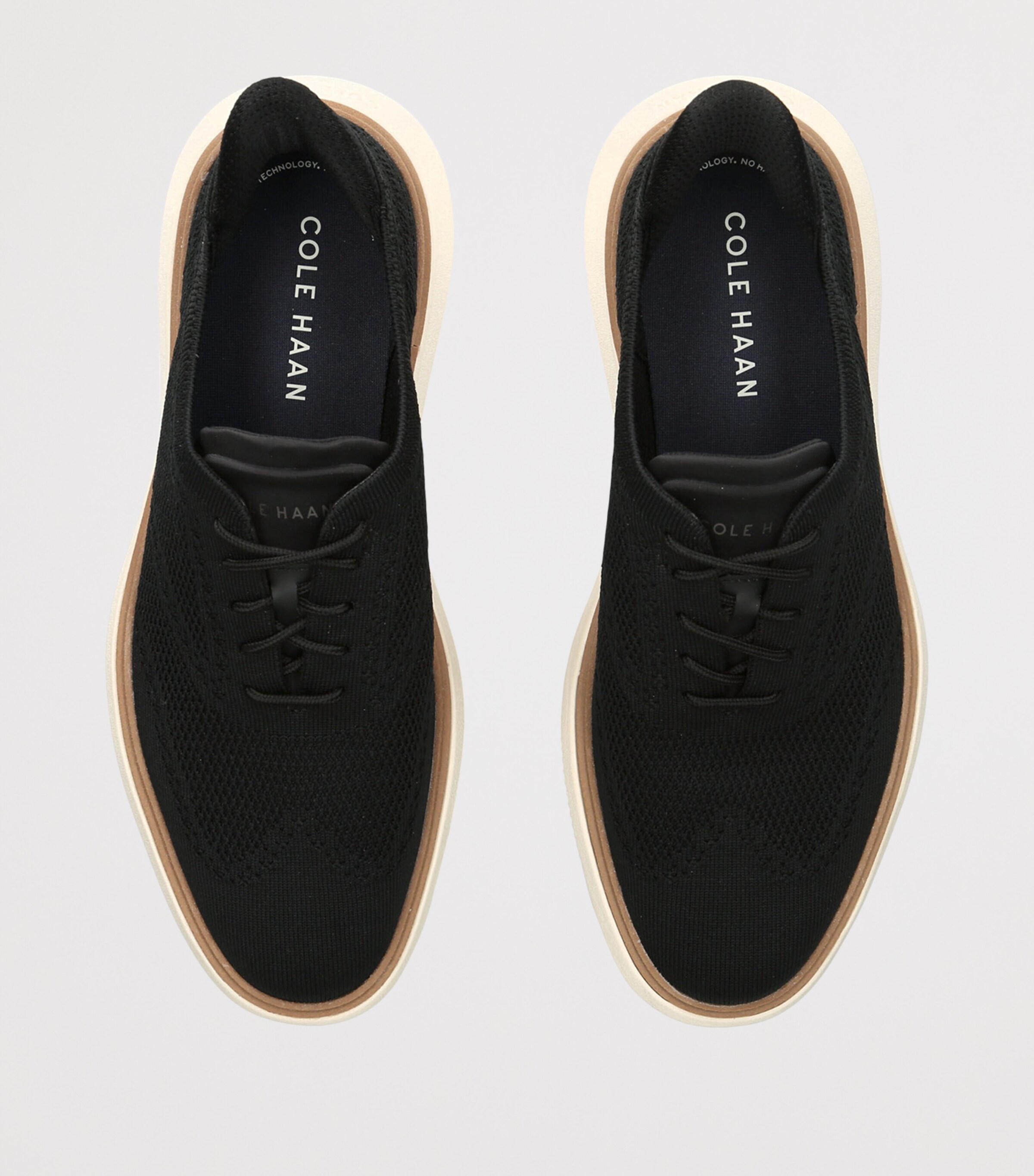 Cole Haan Mens Grand Phaze Stitchlite Quick-On Oxford Sneakers Blk/white Image 3