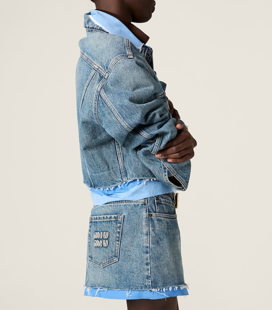 Cropped Denim Jacket F0013 Image 5