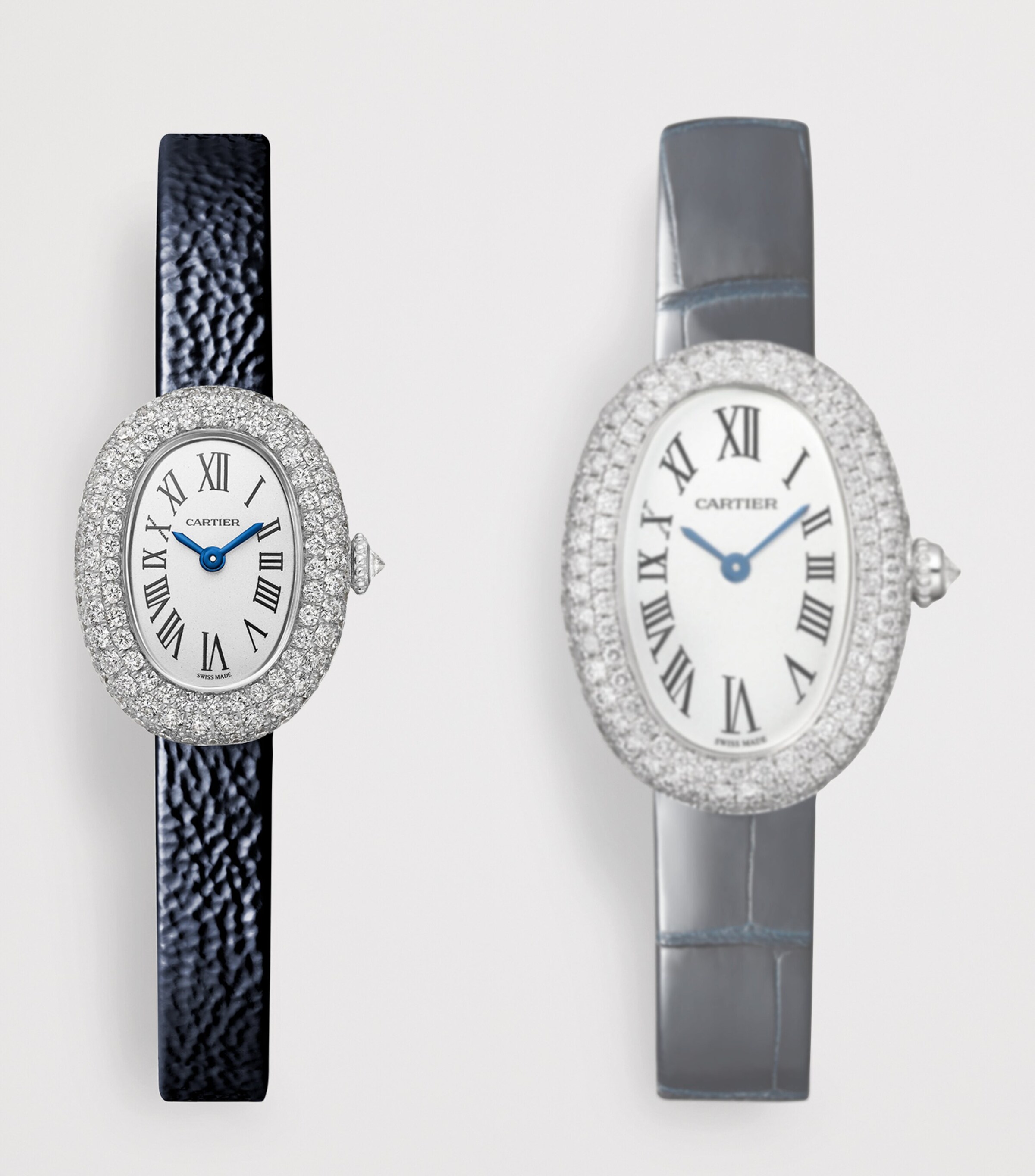 Cartier Mini White Gold and Diamond Baignoire de Cartier Watch 18.7mm Silvered Image 4