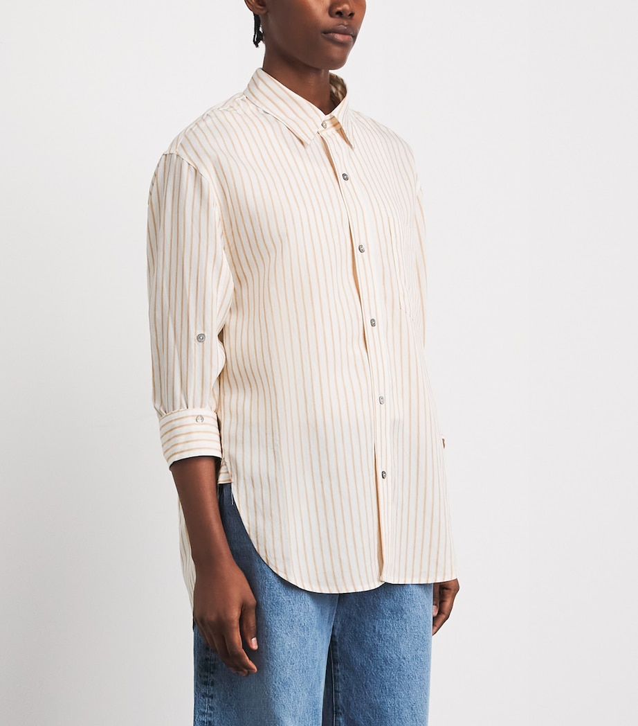 Citizens of Humanity Womens Cotton Stripe Kayla Shirt Shbst Sherbet S Image 4