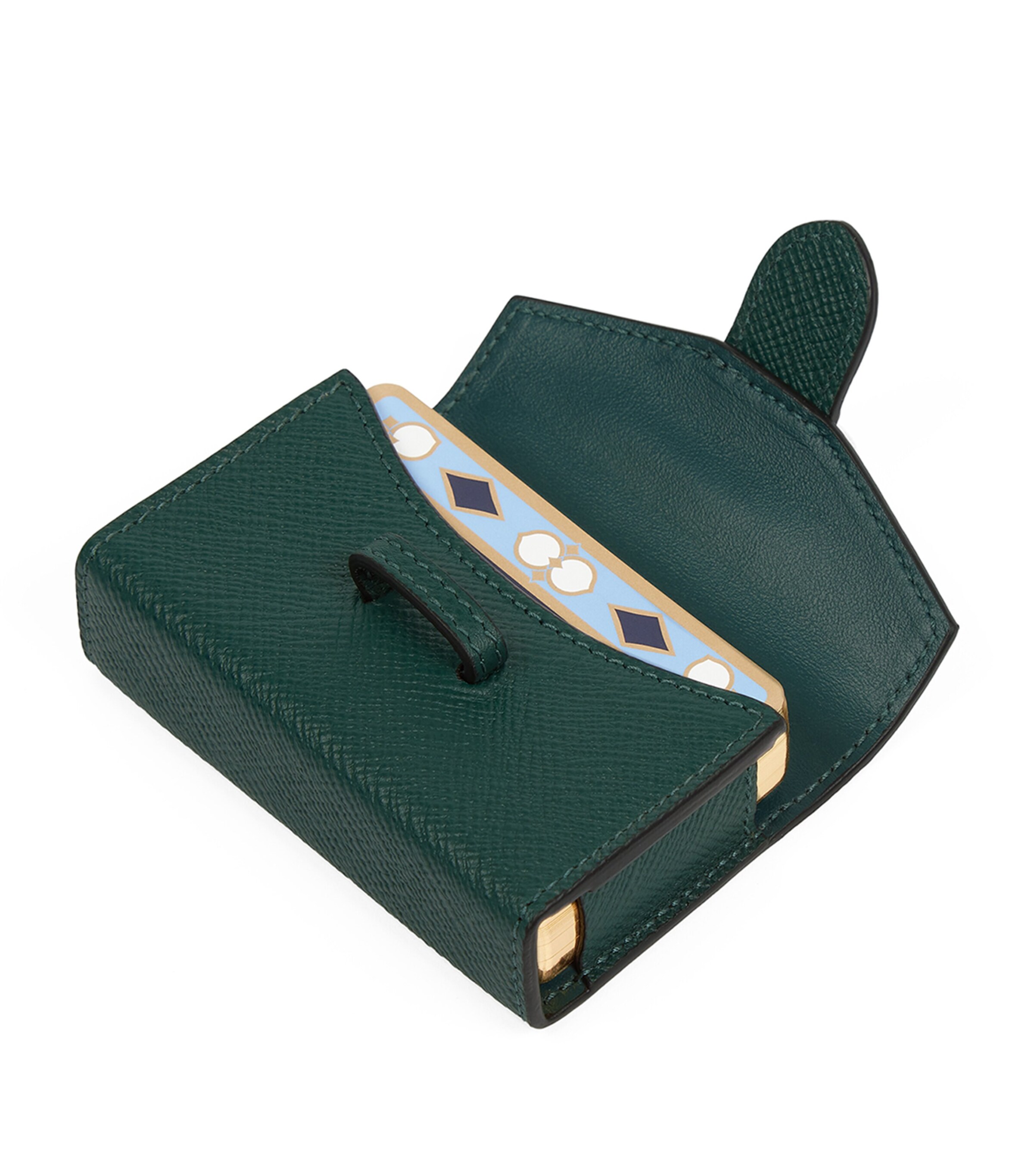 Leather Playing Card Case FOREST GREEN Image 3