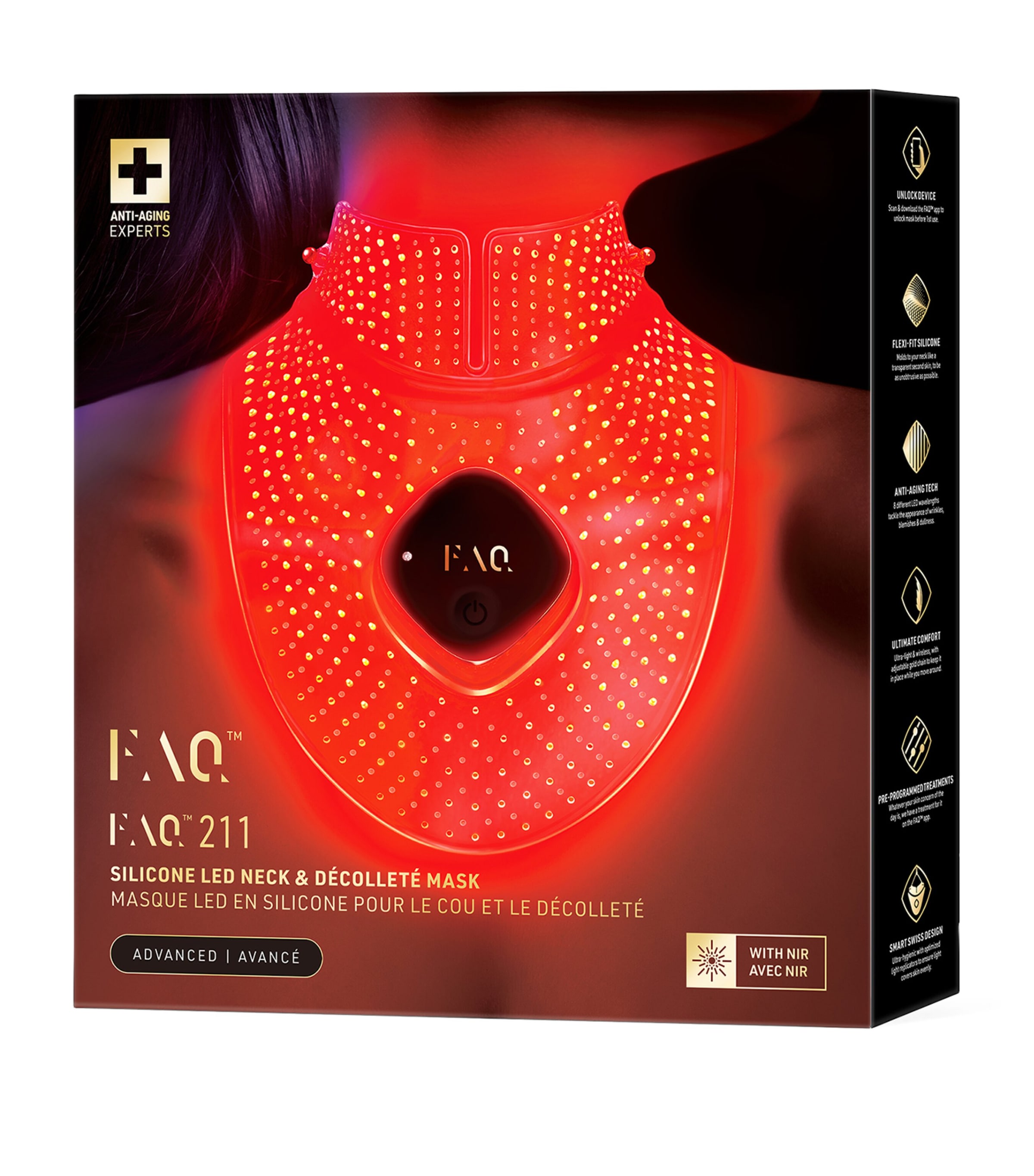 211 Anti-Ageing LED Neck & Décolleté Mask NO COLOUR Image 2