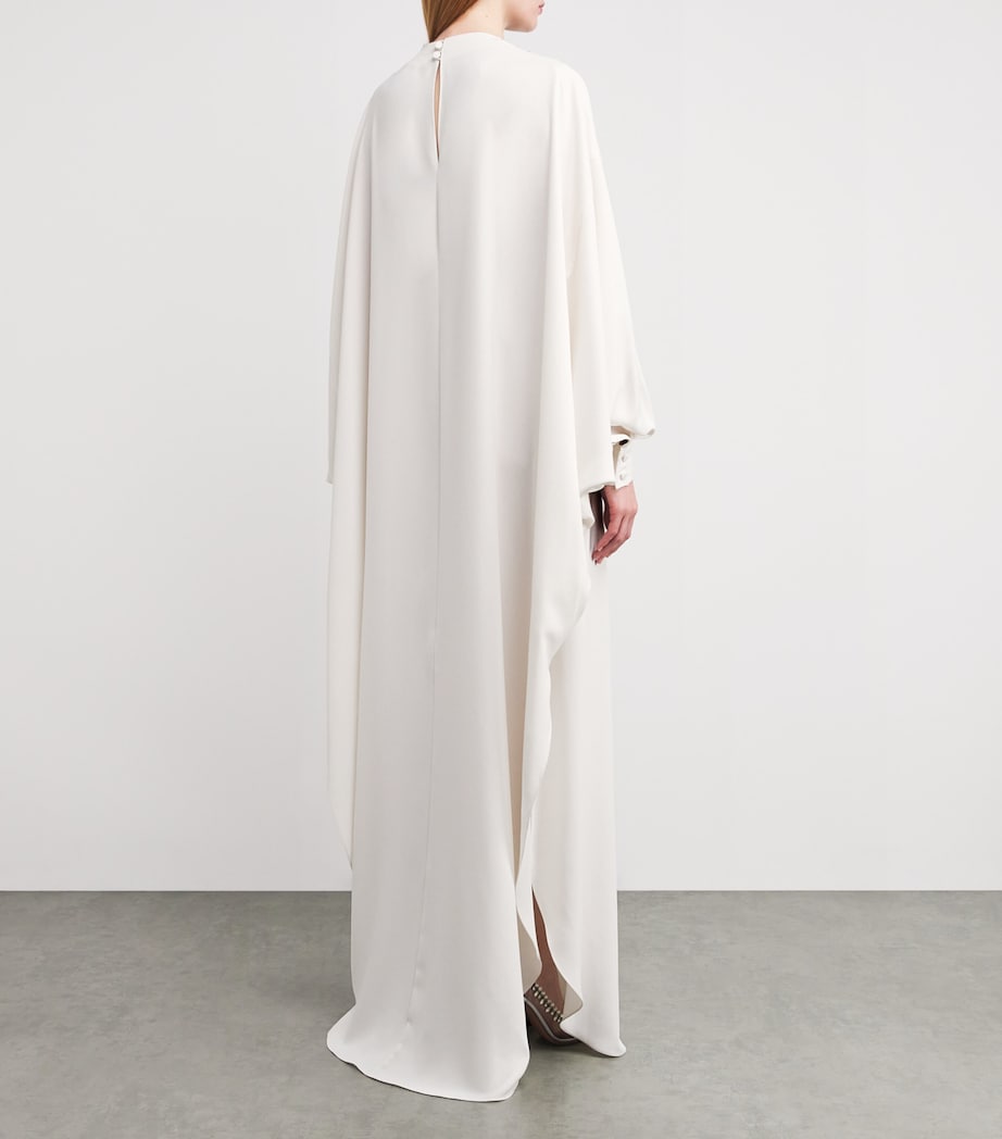 Cady Embroidered Kaftan Gown MS0007 - WHTE / SLVR Image 3