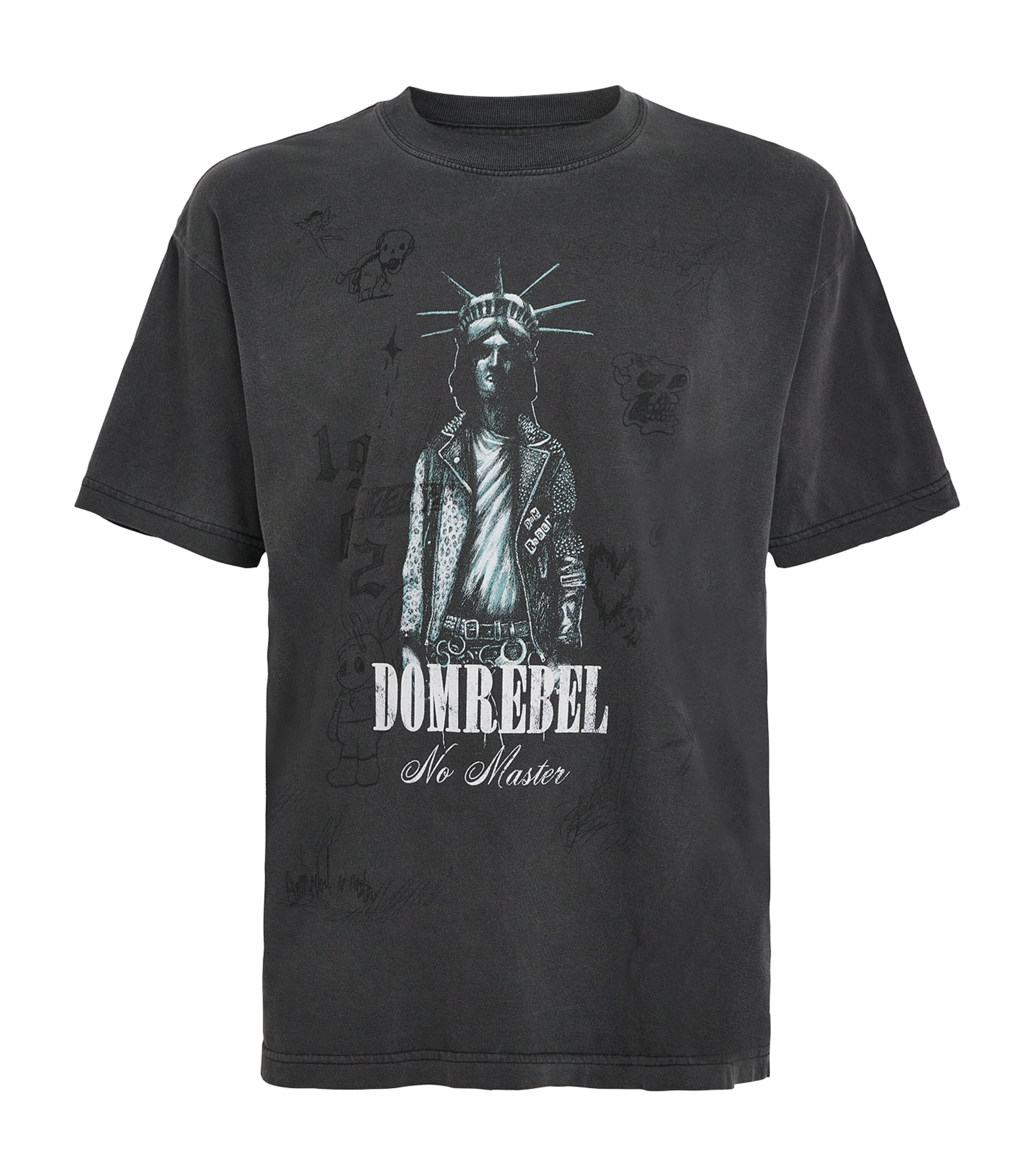 Domrebel Cotton Liberty T-shirt In Black