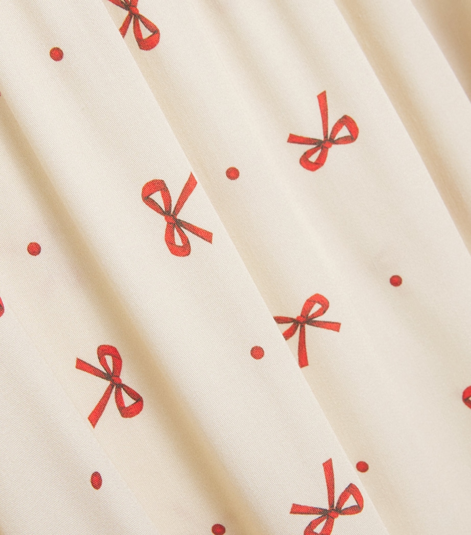 Jersey Printed Camelia Dress (2-12 Years) RED BOWS Image 3