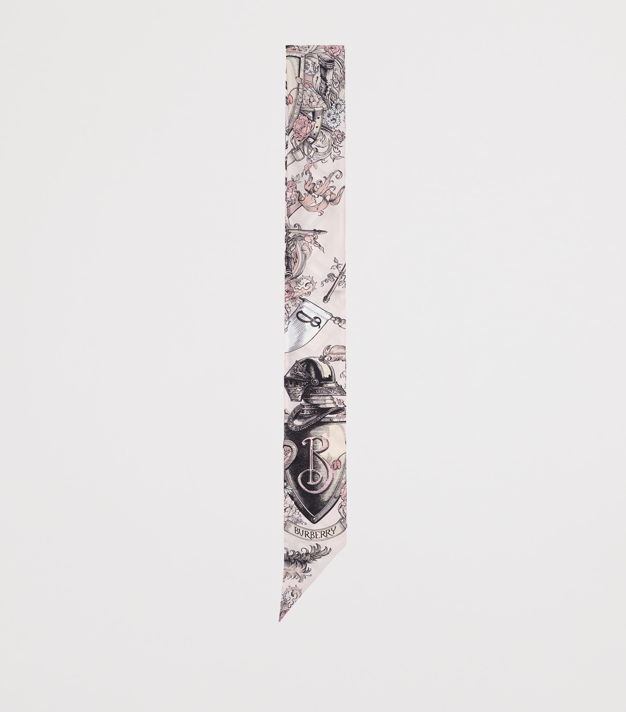 Burberry Silk Reversible Skinny Scarf Quartz Pink Image 2