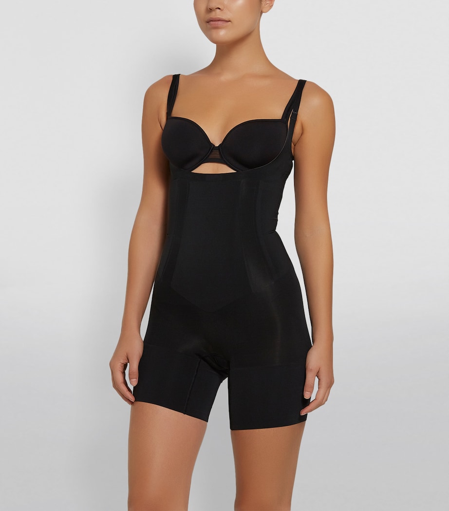 SPANX Womens SPANXsculpt OnCore Open-Bust Mid-Thigh Bodysuit - Firm Control Black Image 5