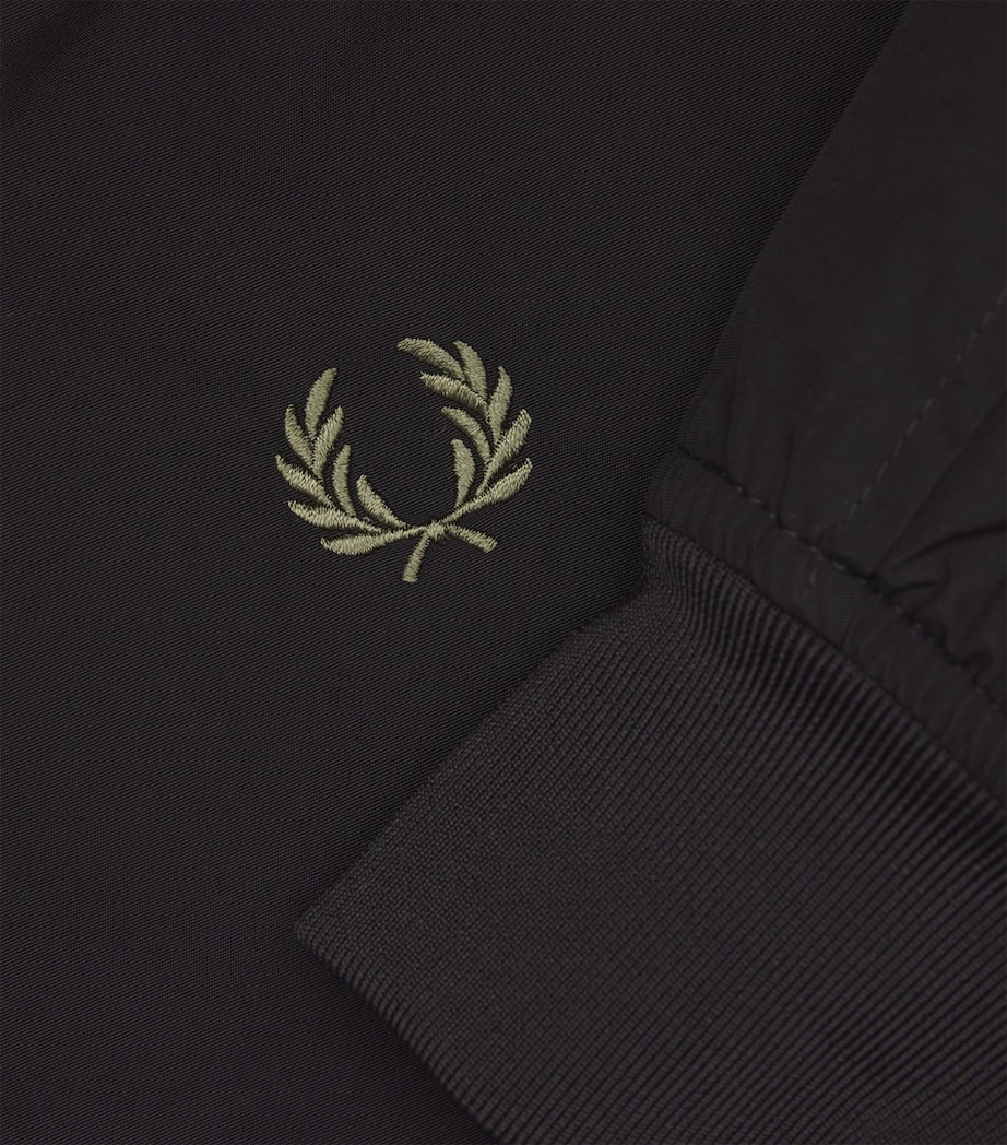 Fred Perry Mens Hooded Brentham Jacket Black Image 5