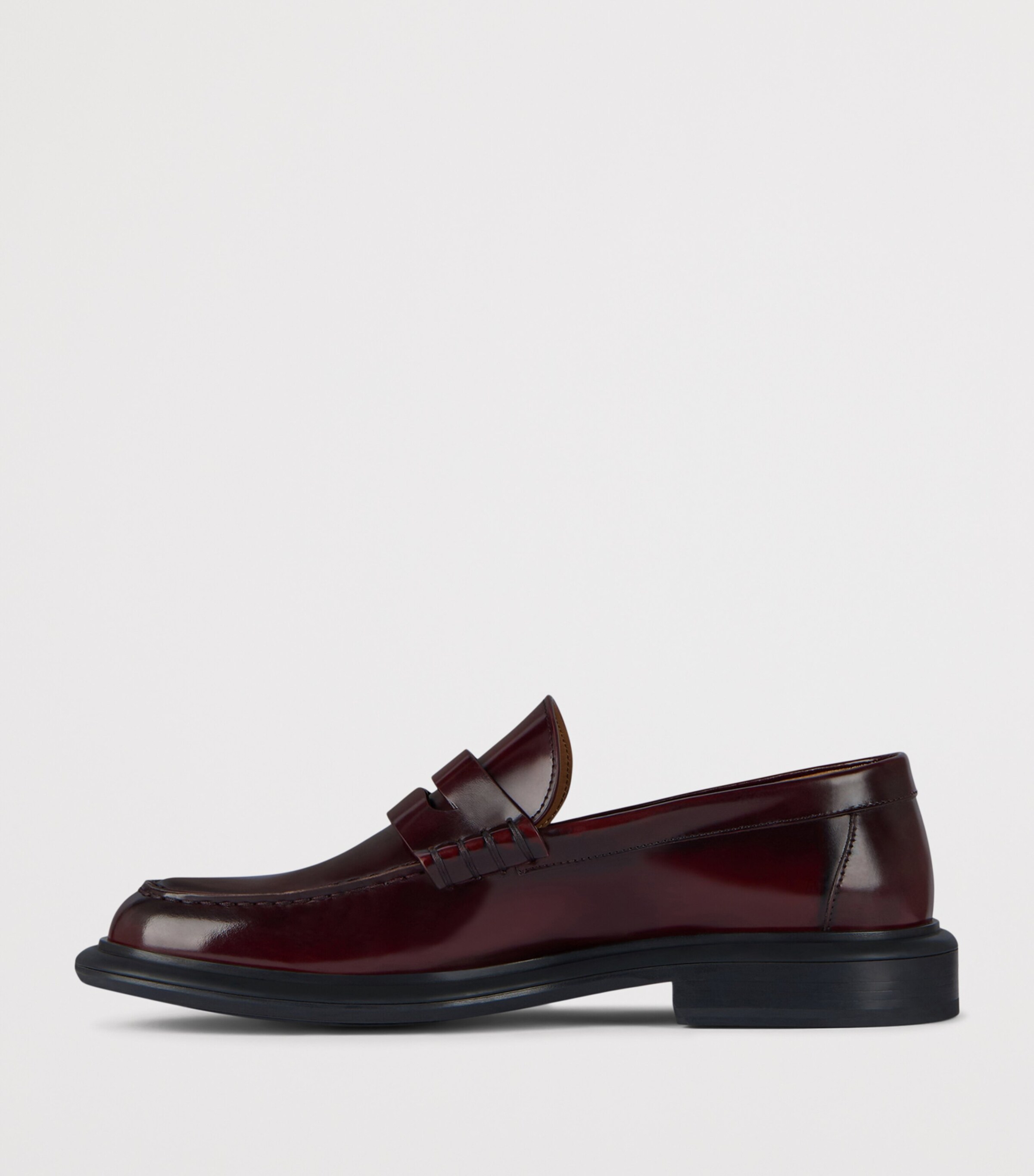 Leather Loafers BURGUNDY Image 3