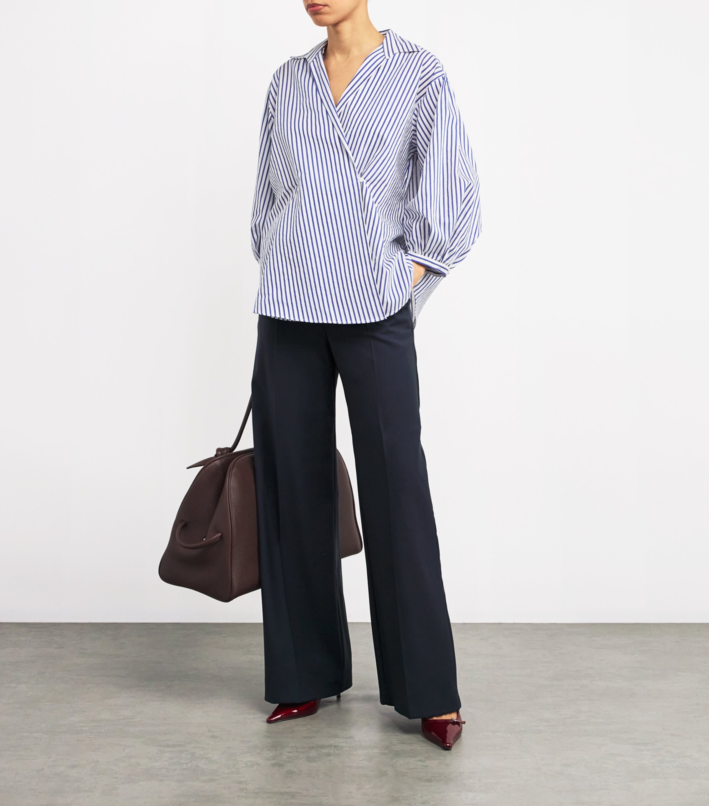 Virgin Wool Tailored Trousers NAVY Image 2