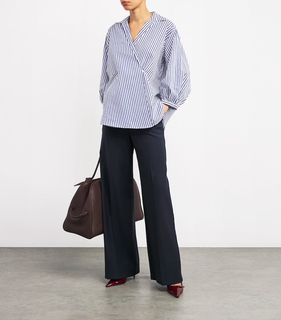 Virgin Wool Tailored Trousers NAVY Image 2