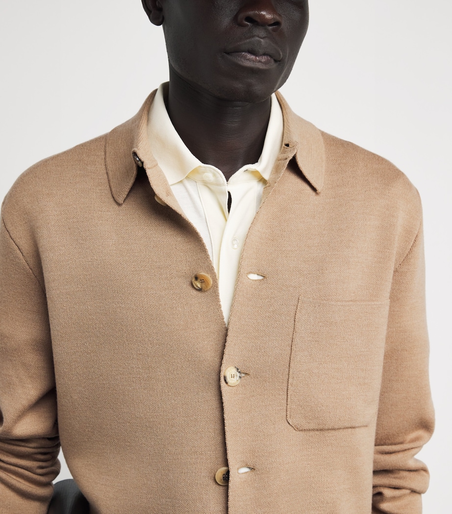 Wool-Blend Cardigan E24 ALMOND BROWN Image 3