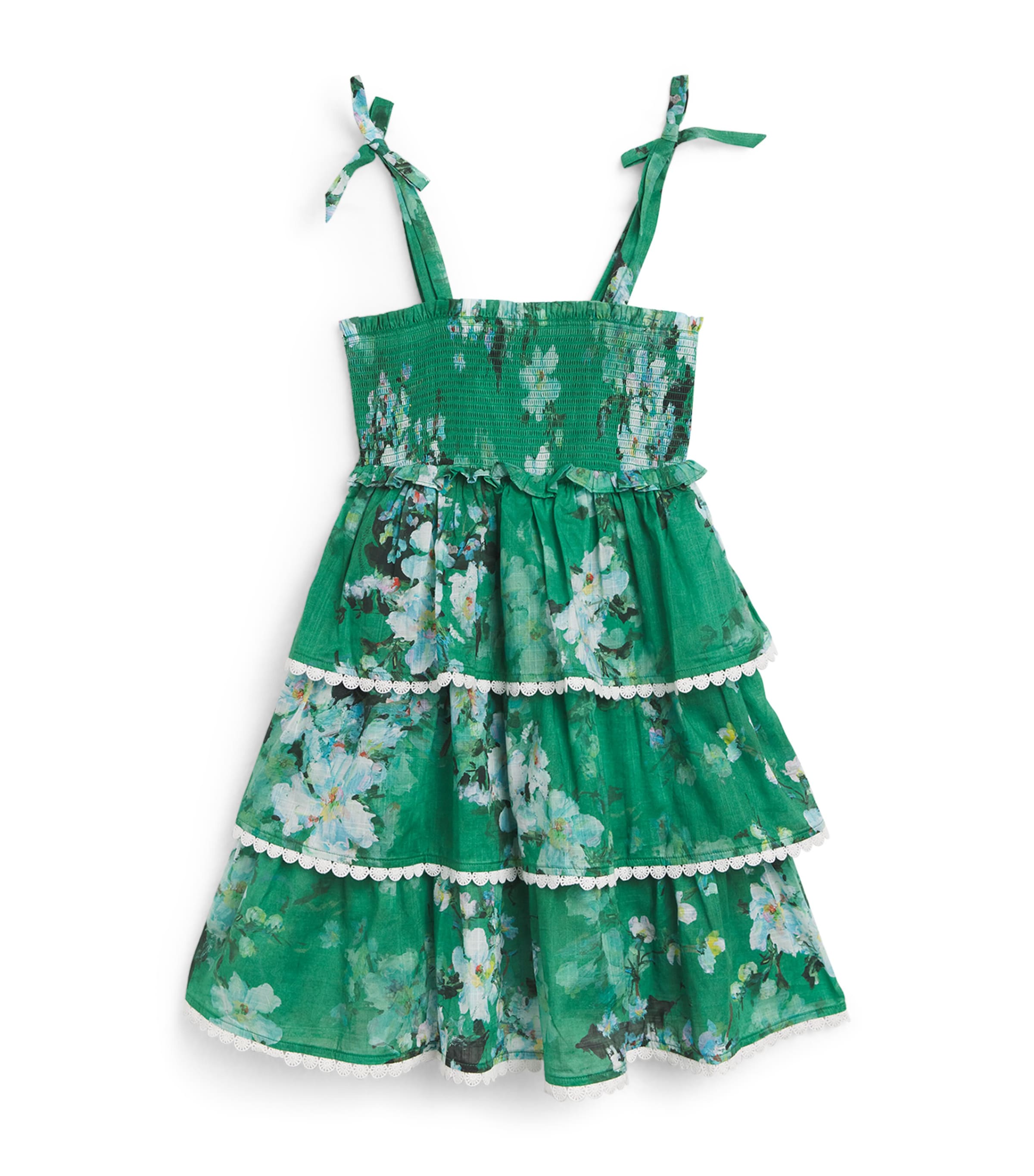ZIMMERMANN FLORAL TIERED EVERLEY DRESS