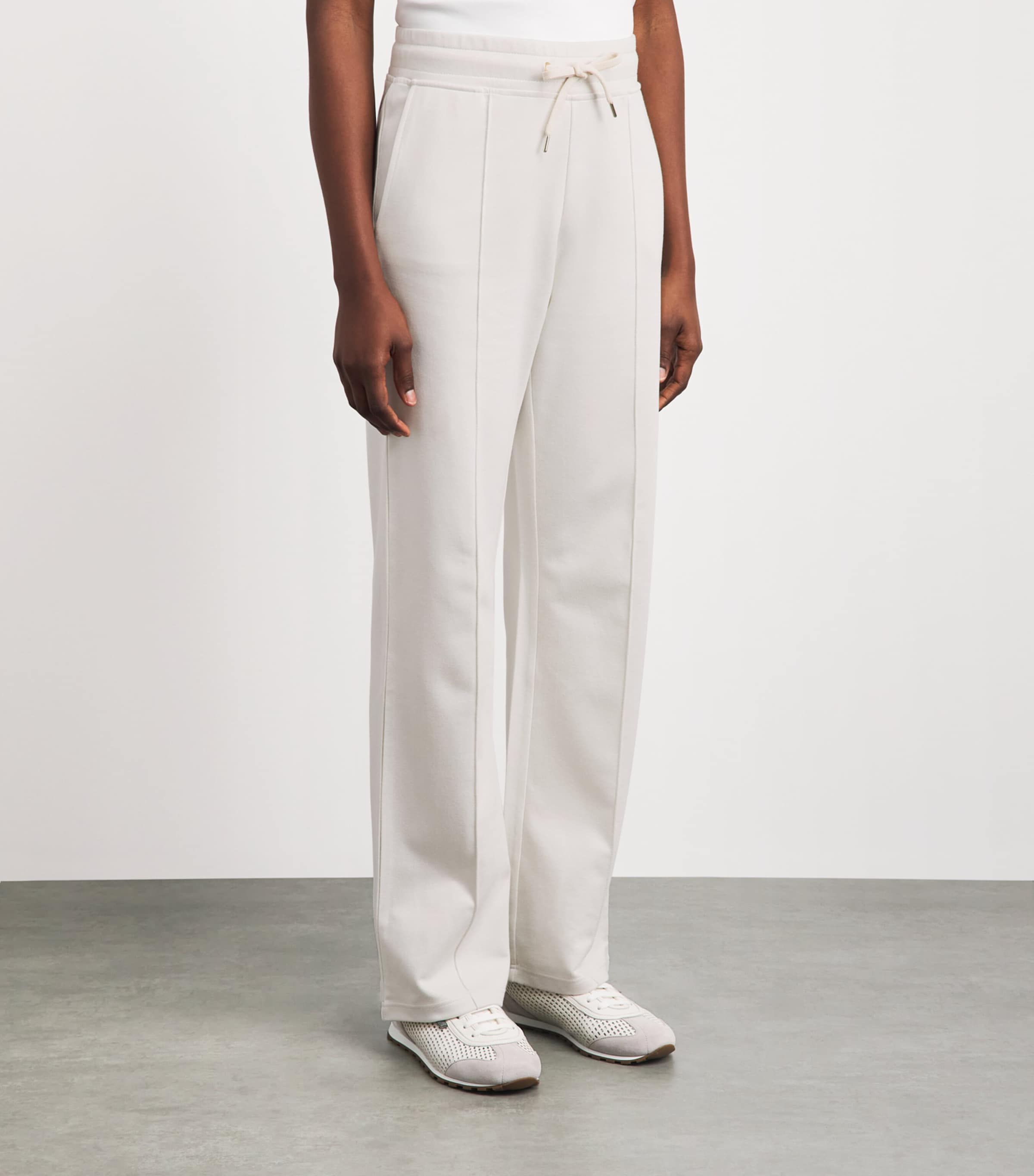 Eleventy Womens Cotton-Blend Sweatpants Avorio Image 4