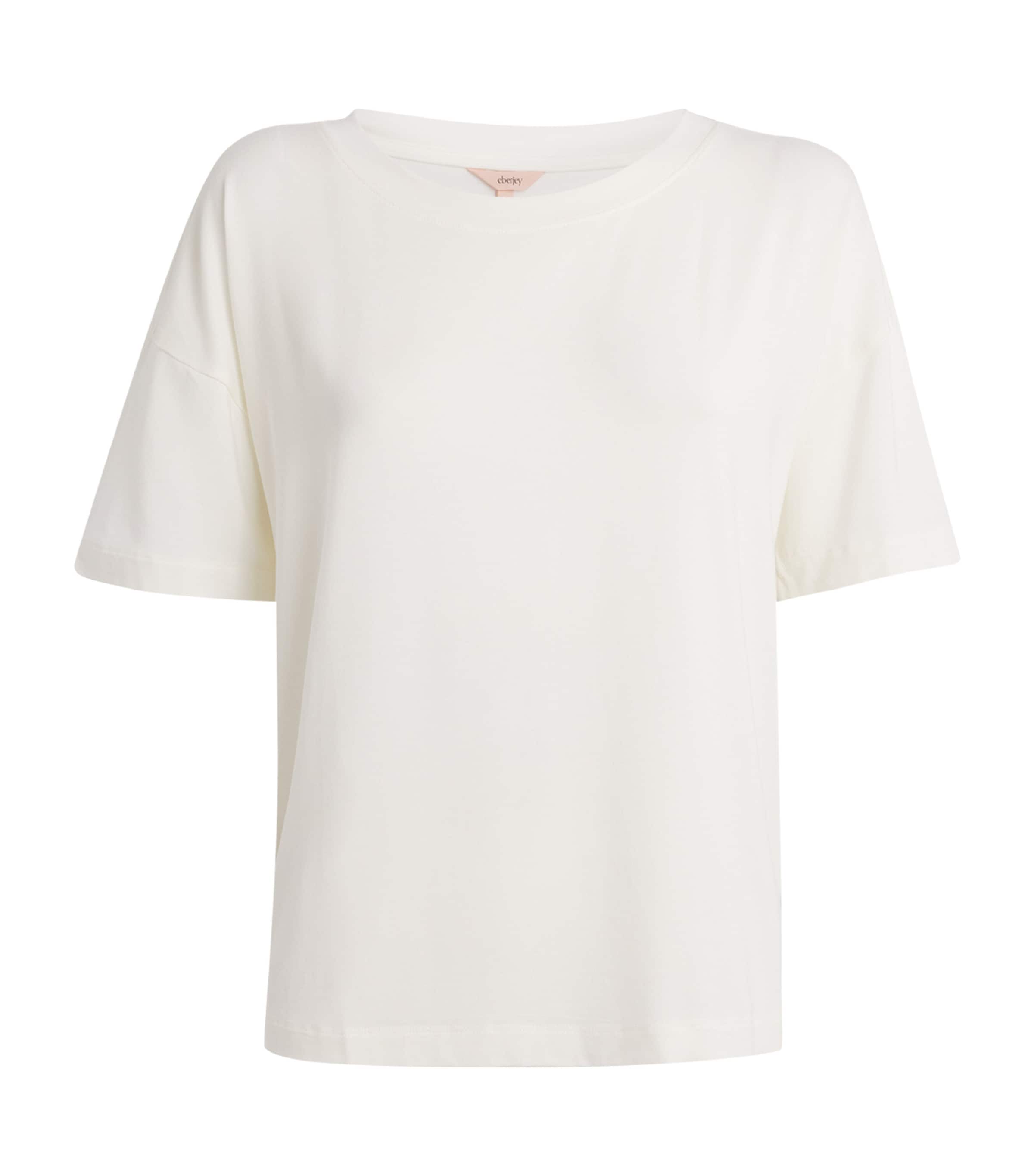 Shop Eberjey Gisele Everyday T-shirt In Ivory