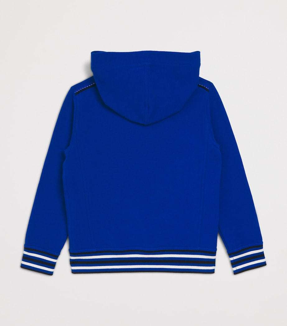 Stretch-Cotton Logo Hoodie (4-16 Years) 3184BLUE Image 2