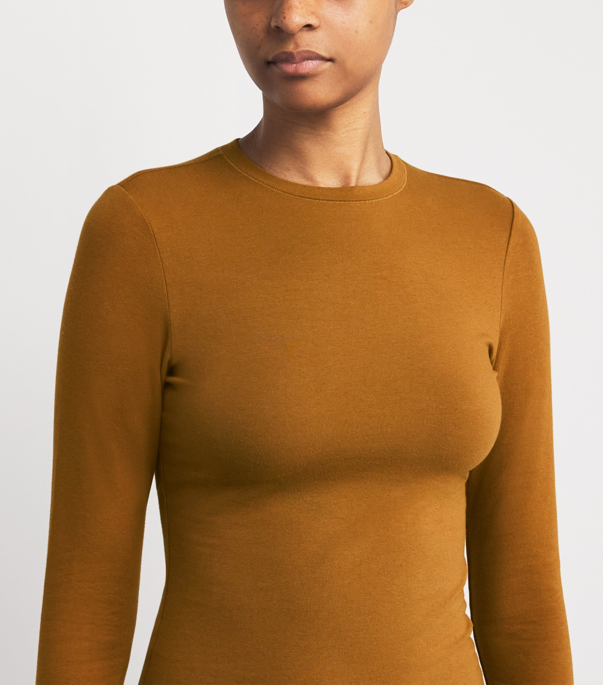 Cotton Jersey Long-Sleeve T-Shirt CHAI Image 6