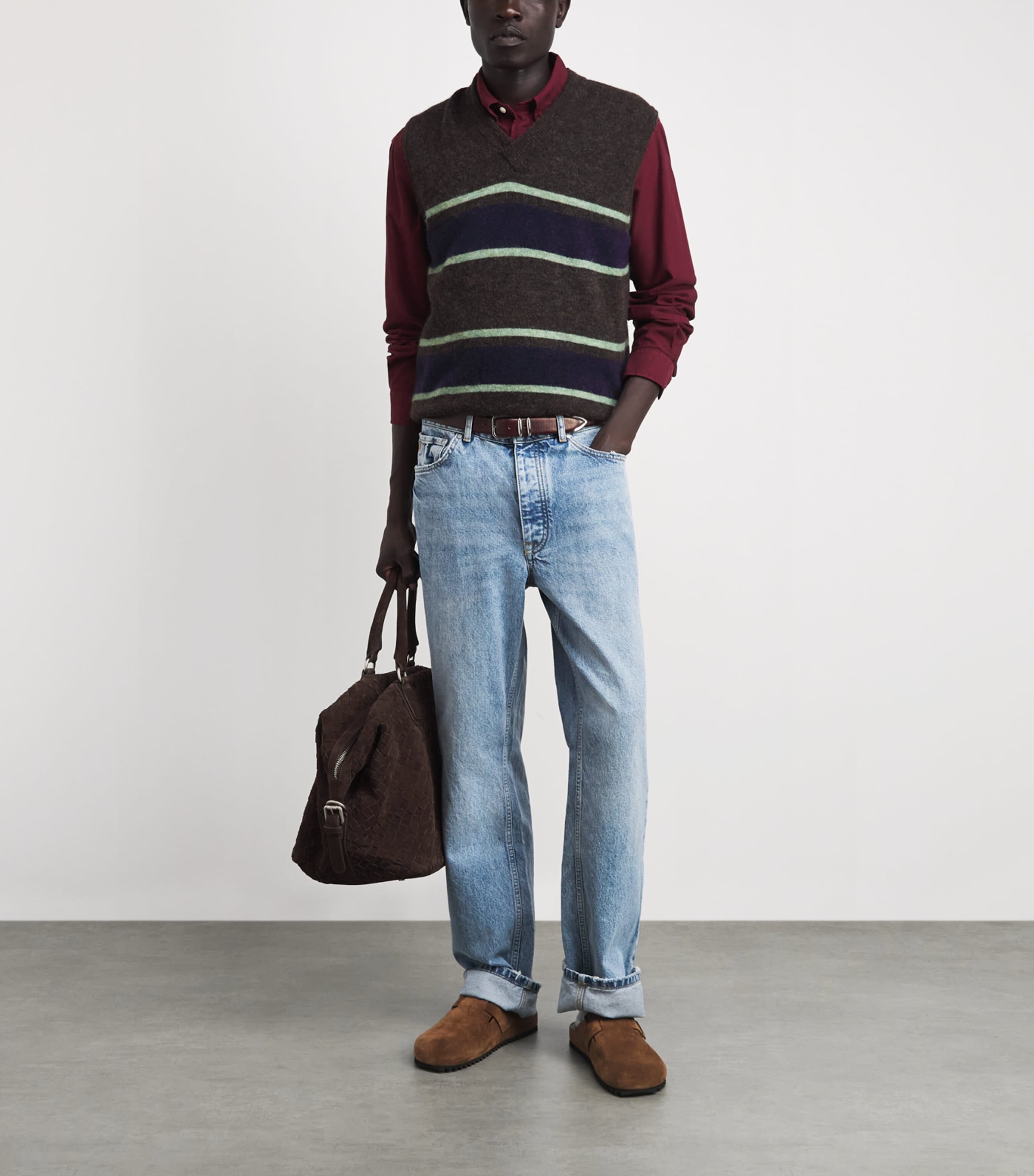 Polo Ralph Lauren Mens Garment-Dyed Oxford Shirt Classic Wine Image 2