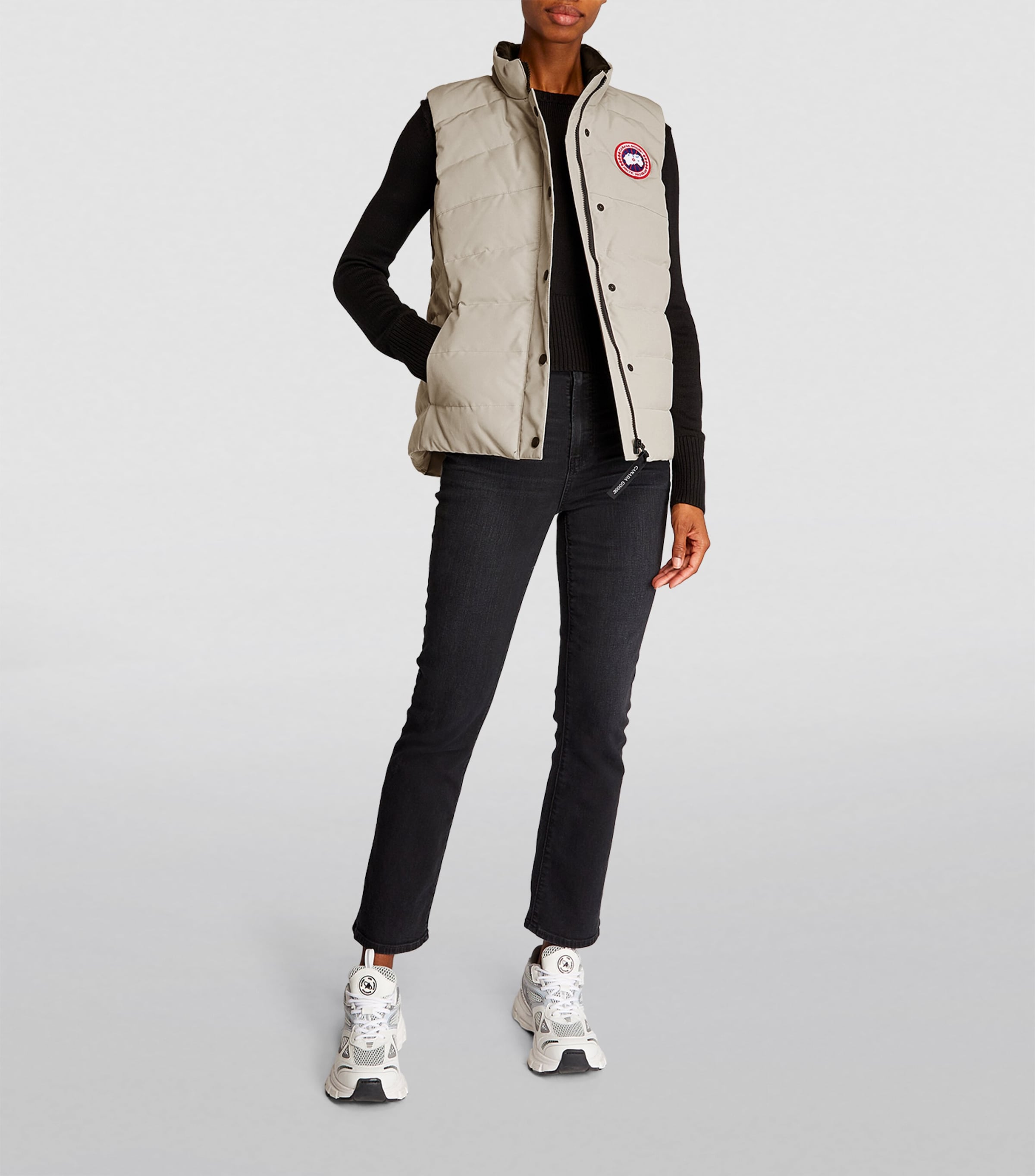 Canada Goose Womens Down-Filled Quilted Freestyle Gilet Limestone Image 2