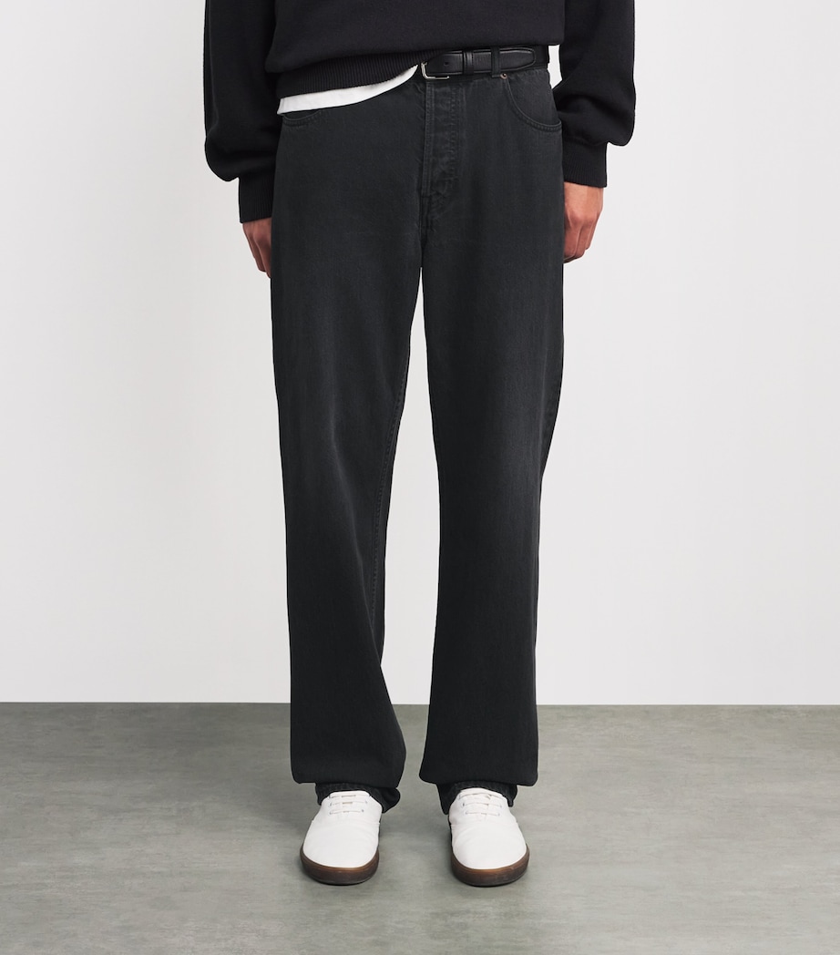 The Row Mens Tarino Cotton Jeans Black Image 3
