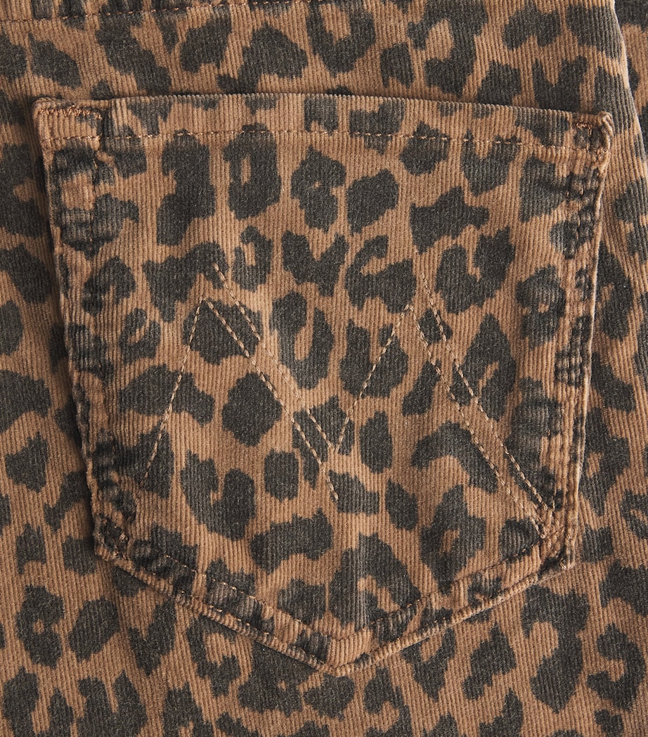 MOTHER Womens Cheetah Print The Hustler Flood Flared Jeans Leap Year Image 6
